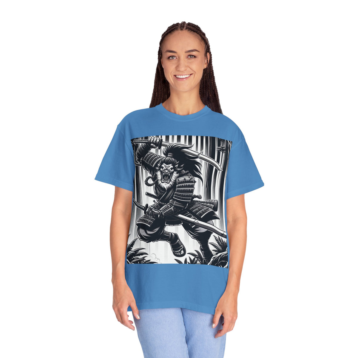 Samurai Graphic T-Shirt - Cotton Tee for Anime Lovers
