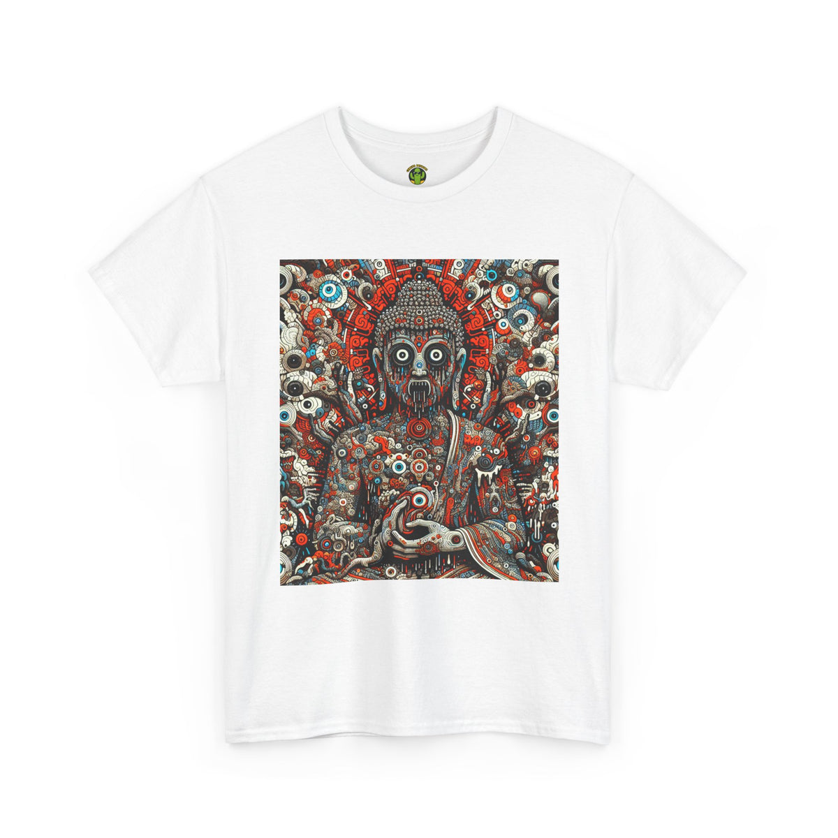 Buddha Art Heavy Cotton Tee - Spiritual, Meditation Shirt, Mindfulness Apparel