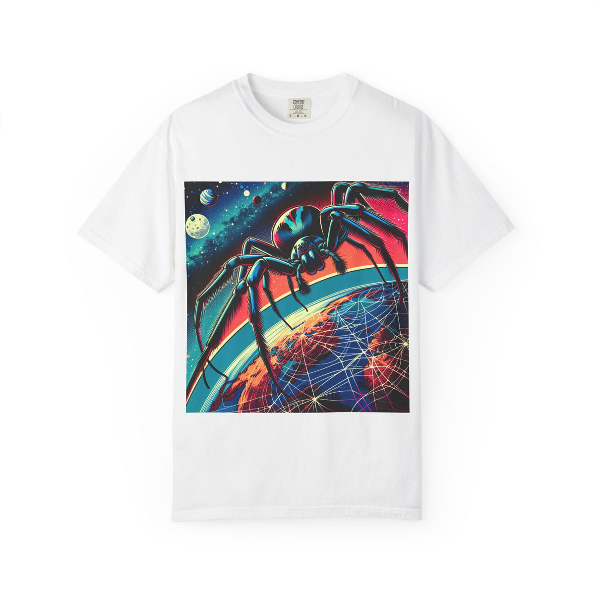 Cosmic Spider Graphic T-Shirt - Unisex Garment-Dyed Tee