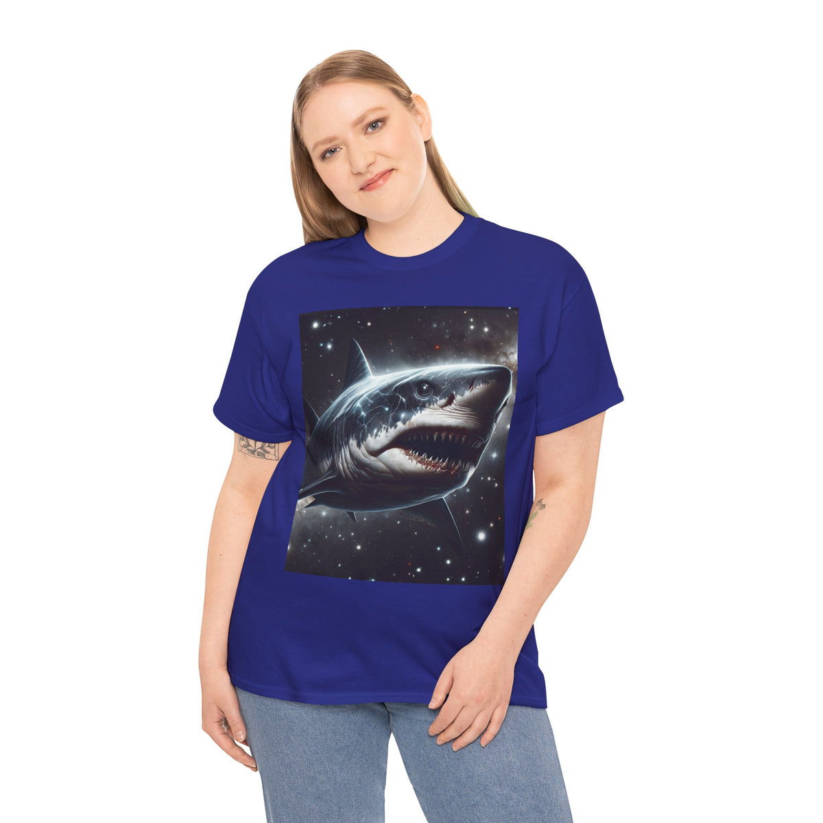 Shark Graphic Unisex Heavy Cotton Tee - Bold Ocean Vibes