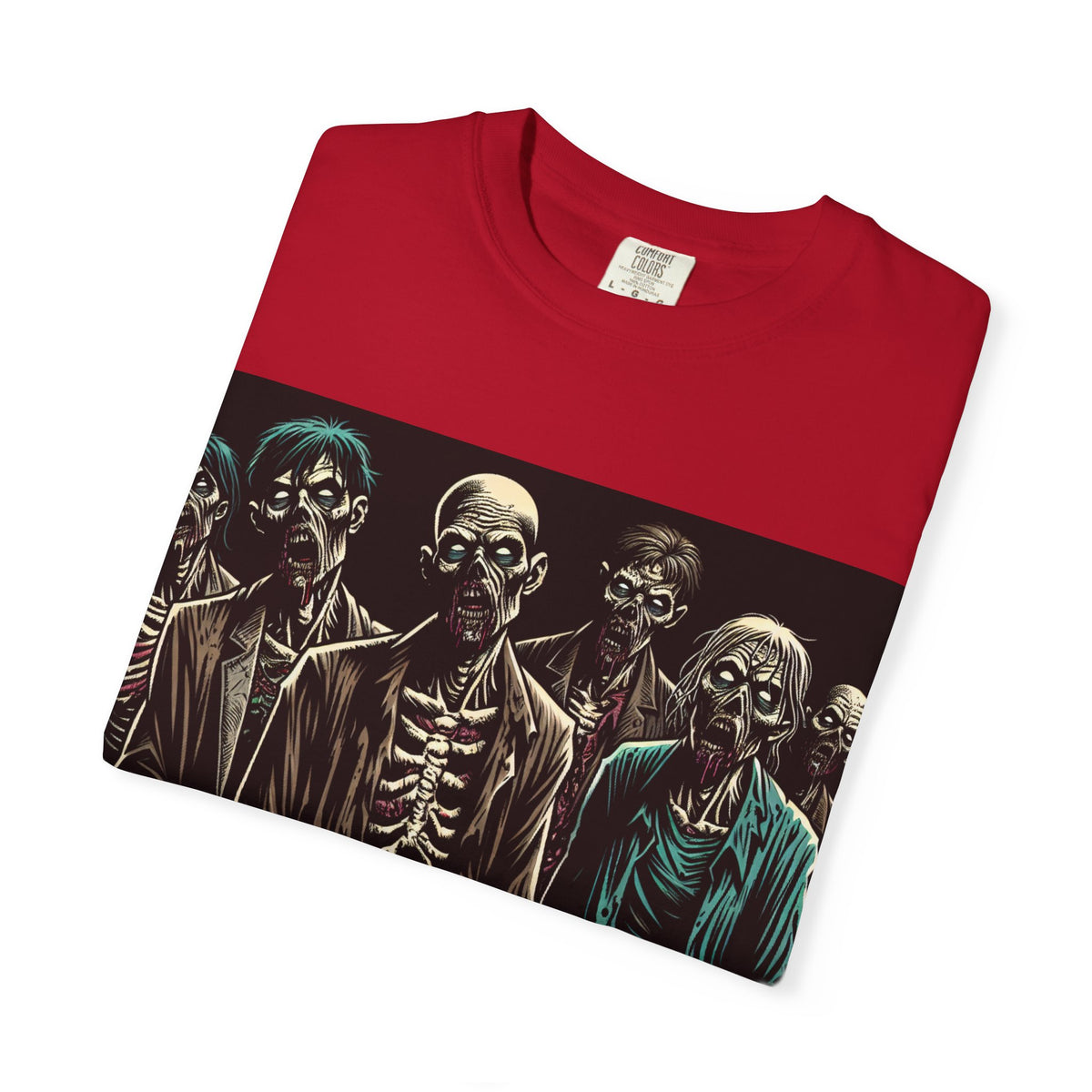 Zombie-Themed Garment-Dyed T-Shirt