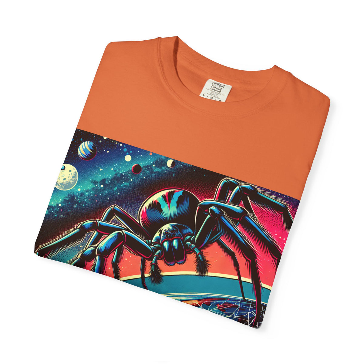 Cosmic Spider Graphic T-Shirt - Unisex Garment-Dyed Tee