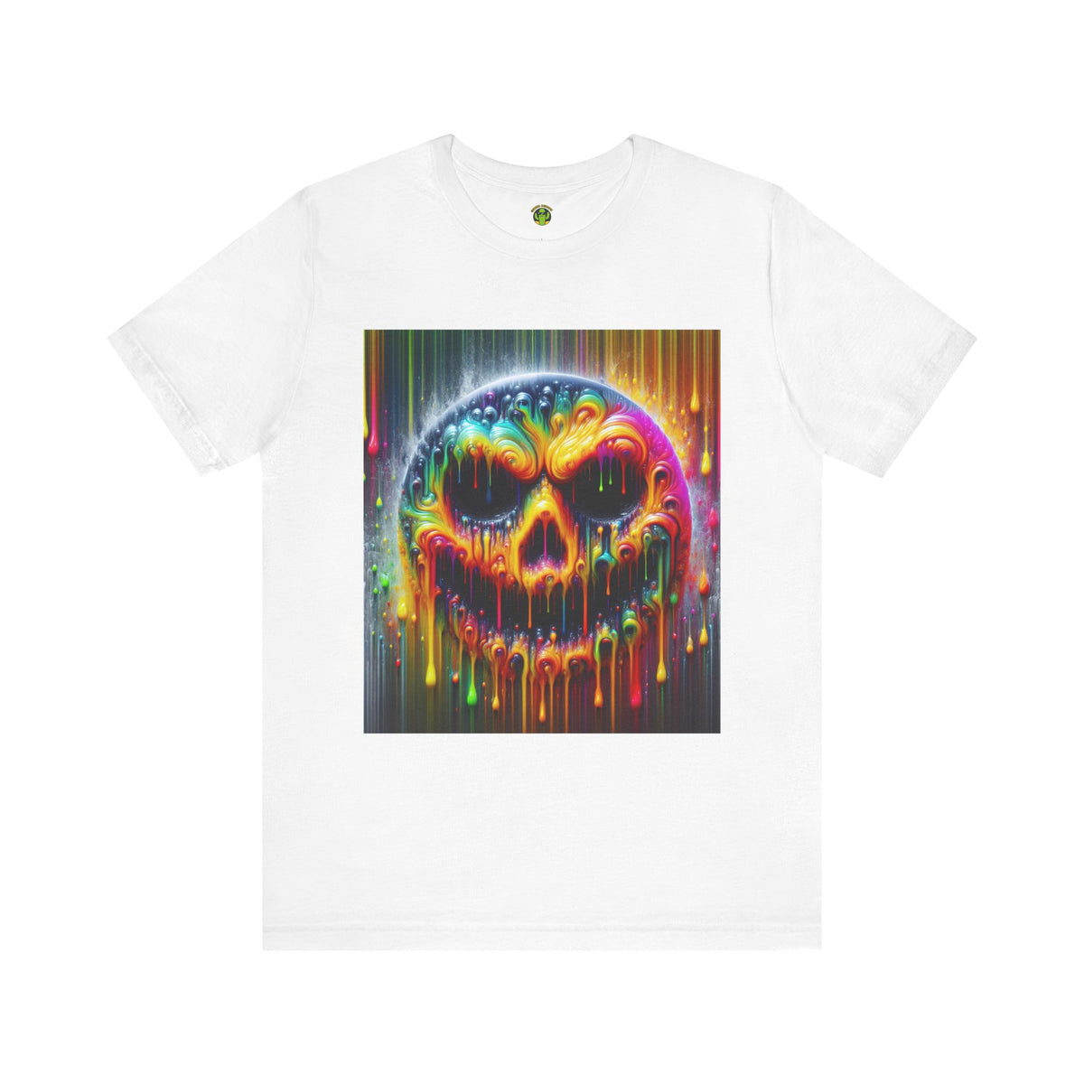 Psychedelic Skull Tee, Edgy Streetwear, Trendy Casual Wear