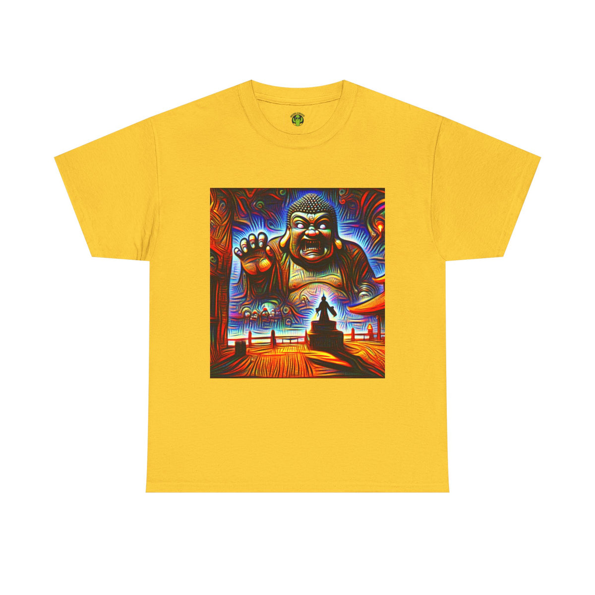 Colorful Buddha Tee, Spiritual T-Shirt, Mindfulness, Graphic Cotton
