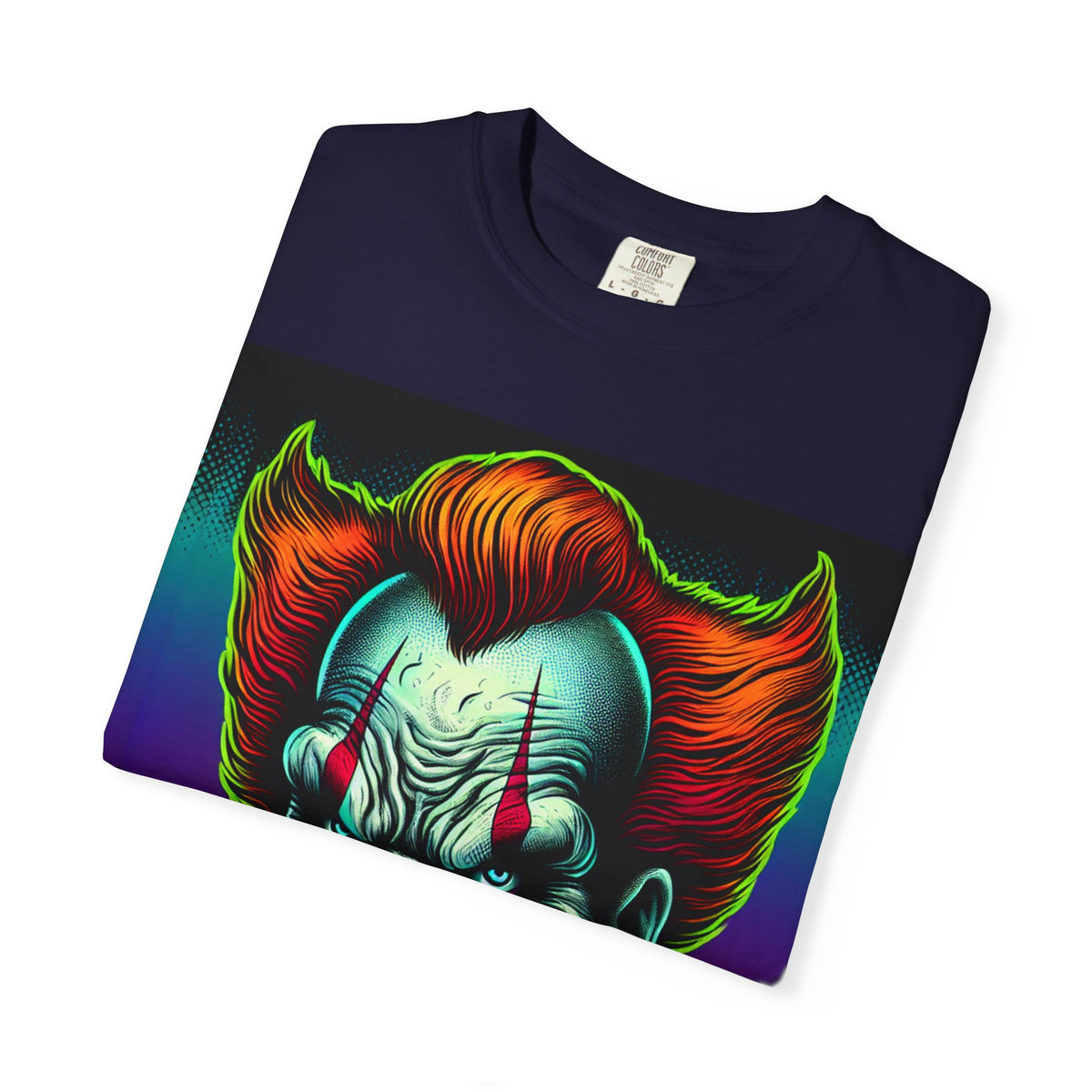 Creepy Clown Graphic Garment-Dyed T-Shirt