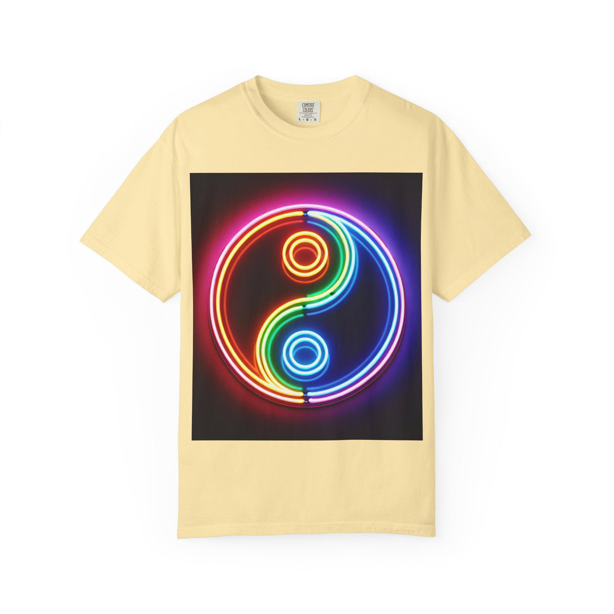 Yin Yang Neon T-Shirt - Colorful Garment-Dyed Tee