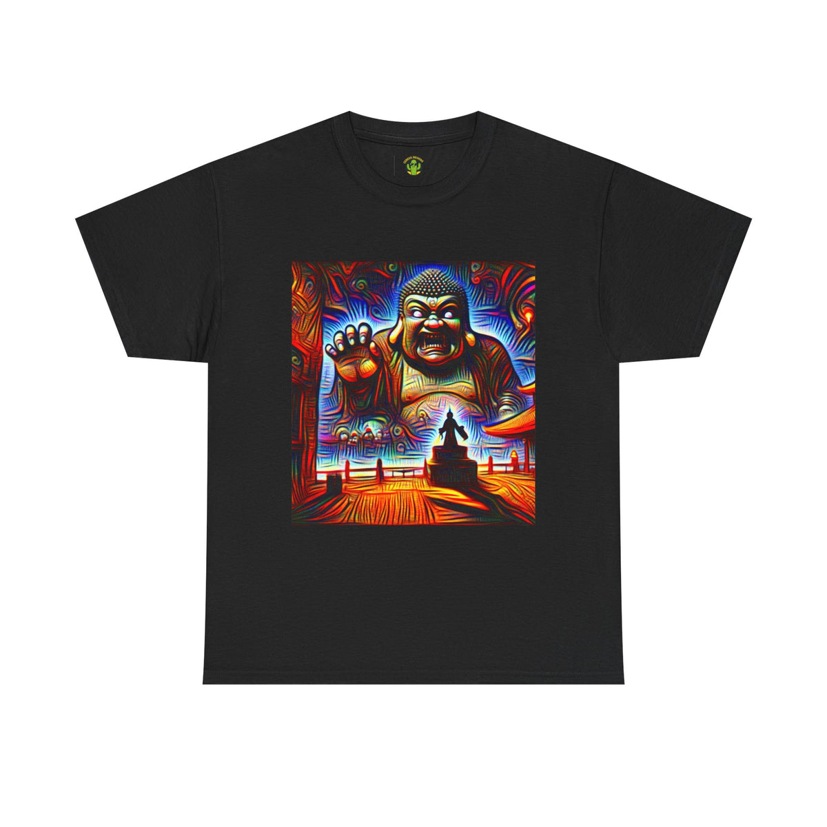 Colorful Buddha Tee, Spiritual T-Shirt, Mindfulness, Graphic Cotton
