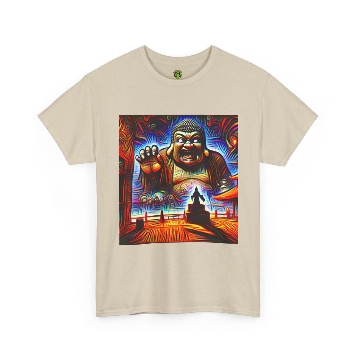 Colorful Buddha Tee, Spiritual T-Shirt, Mindfulness, Graphic Cotton