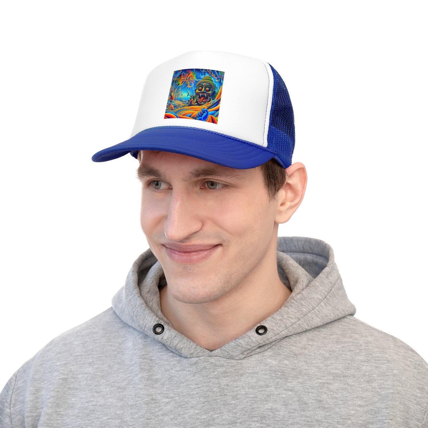 Vibrant Art Trucker Cap, Adjustable Snapback Hat, Fun Outdoor Accessory, Unique Gift for Art Lovers, Festival Headwear, Cool Casual Style