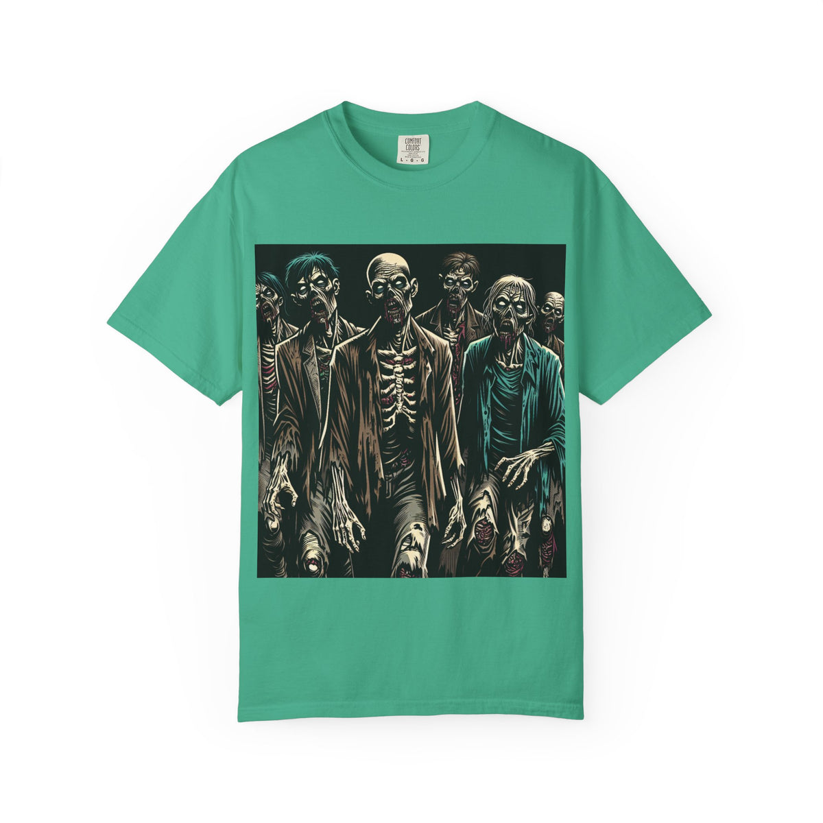 Zombie-Themed Garment-Dyed T-Shirt