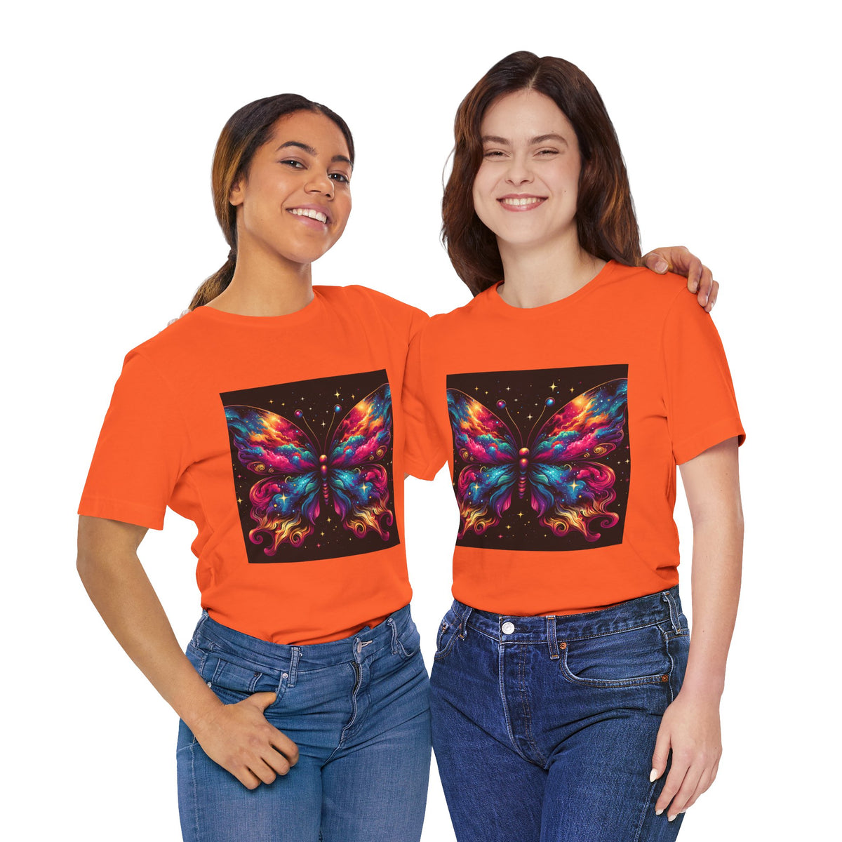 Vibrant Butterfly Art Tee | Colorful Graphic Top, Butterfly Lover