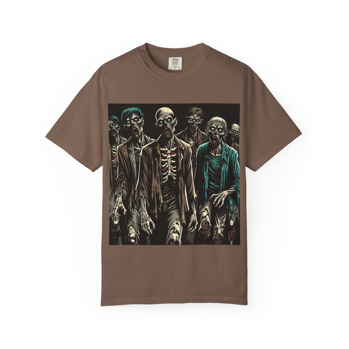 Zombie-Themed Garment-Dyed T-Shirt