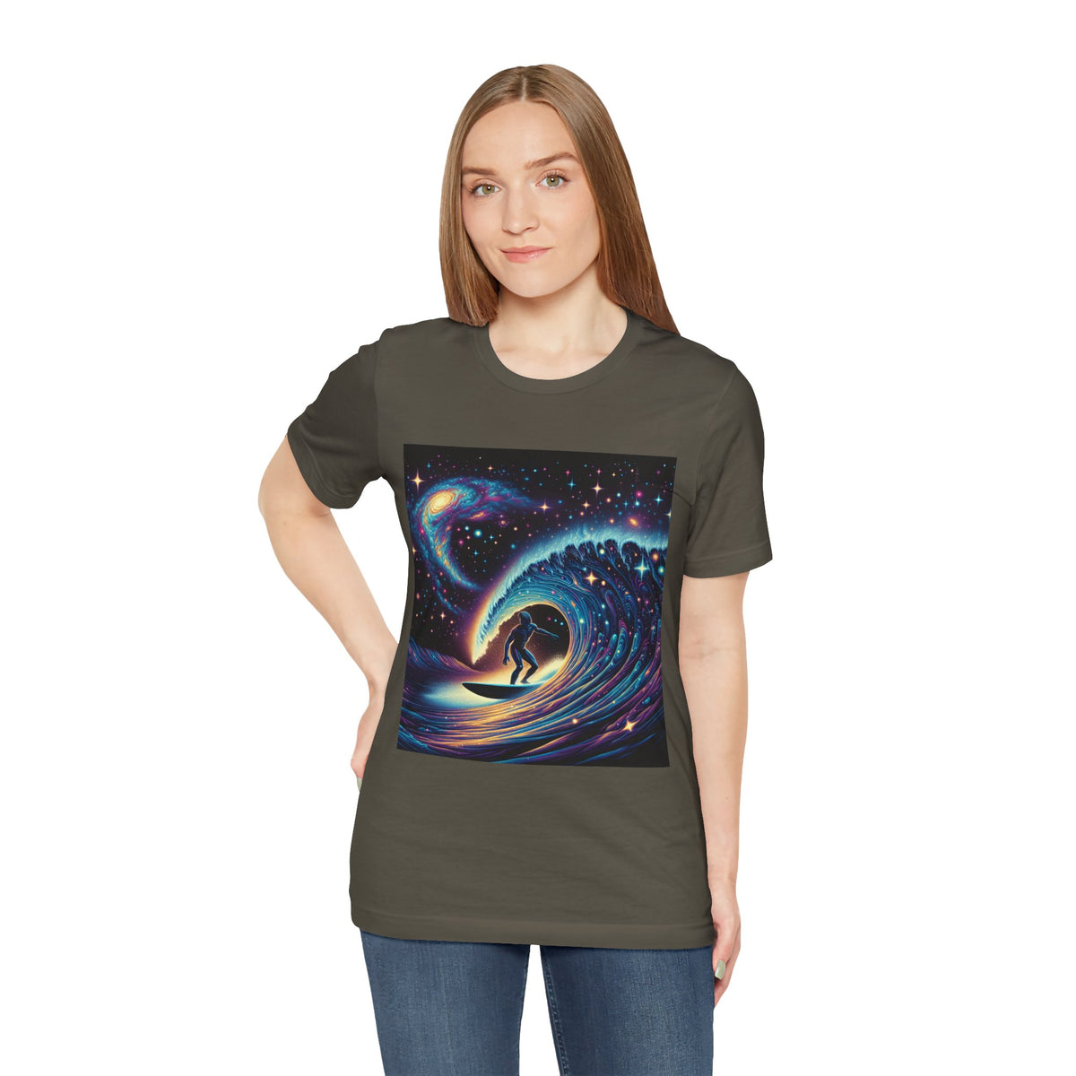 Cosmic Wave Tee Graphic Tee, Galaxy Art T-Shirt