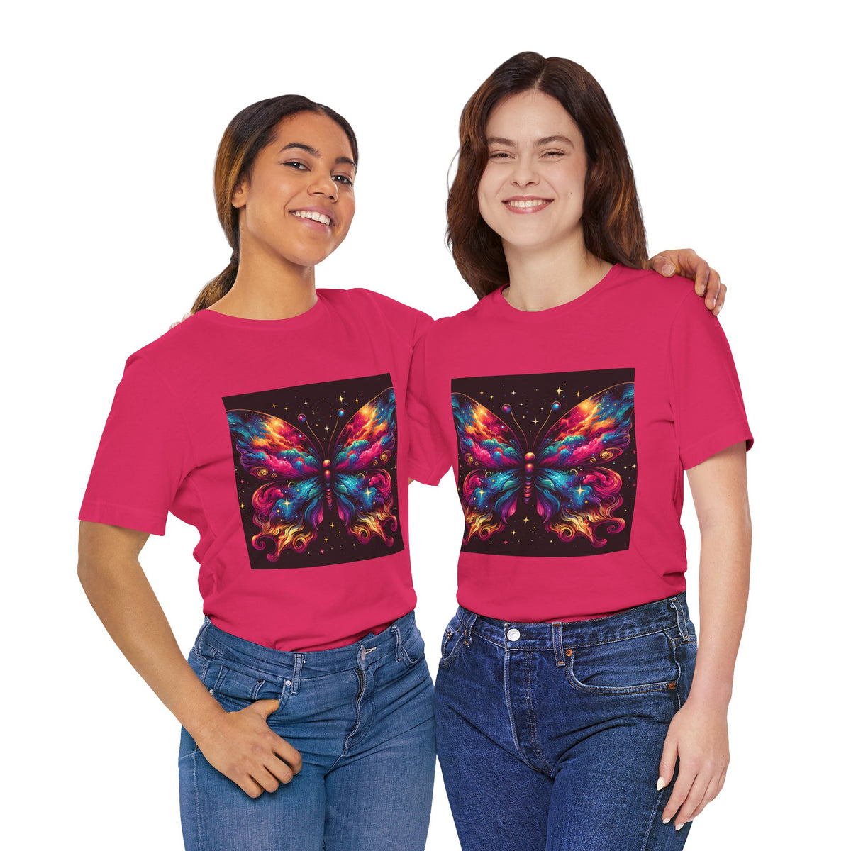 Vibrant Butterfly Art Tee | Colorful Graphic Top, Butterfly Lover