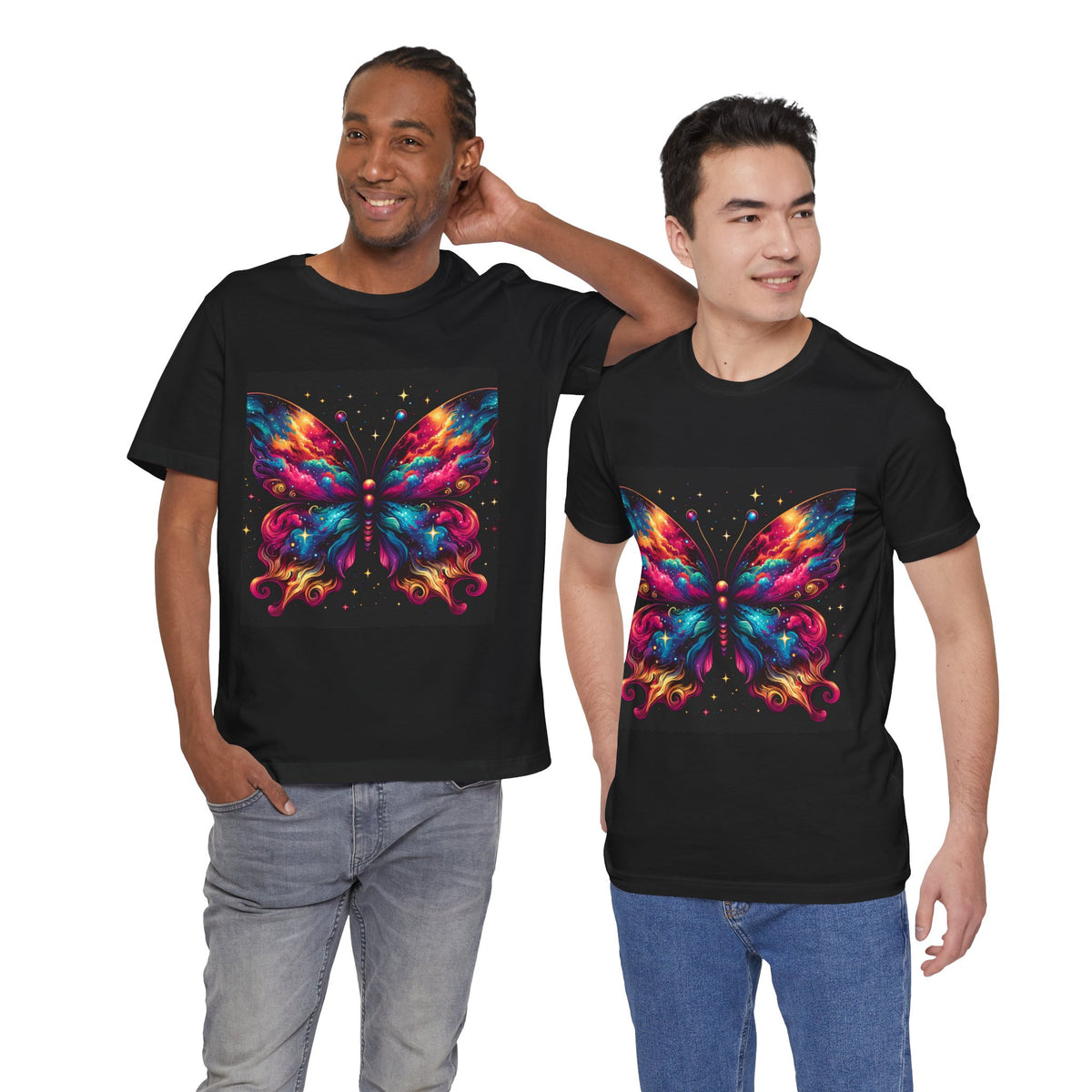 Vibrant Butterfly Art Tee | Colorful Graphic Top, Butterfly Lover