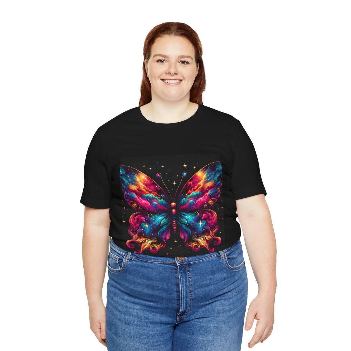 Vibrant Butterfly Art Tee | Colorful Graphic Top, Butterfly Lover
