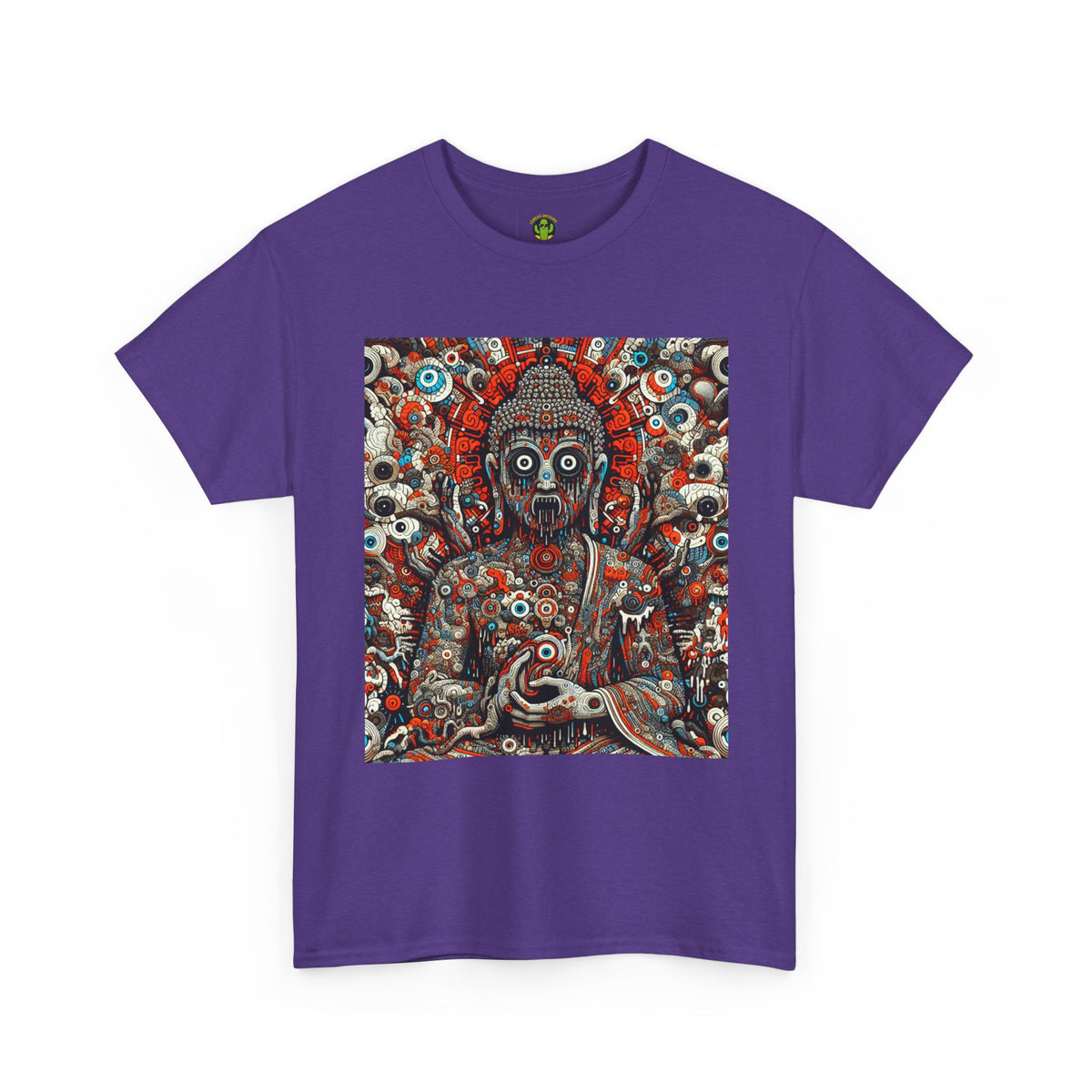 Buddha Art Heavy Cotton Tee - Spiritual, Meditation Shirt, Mindfulness Apparel