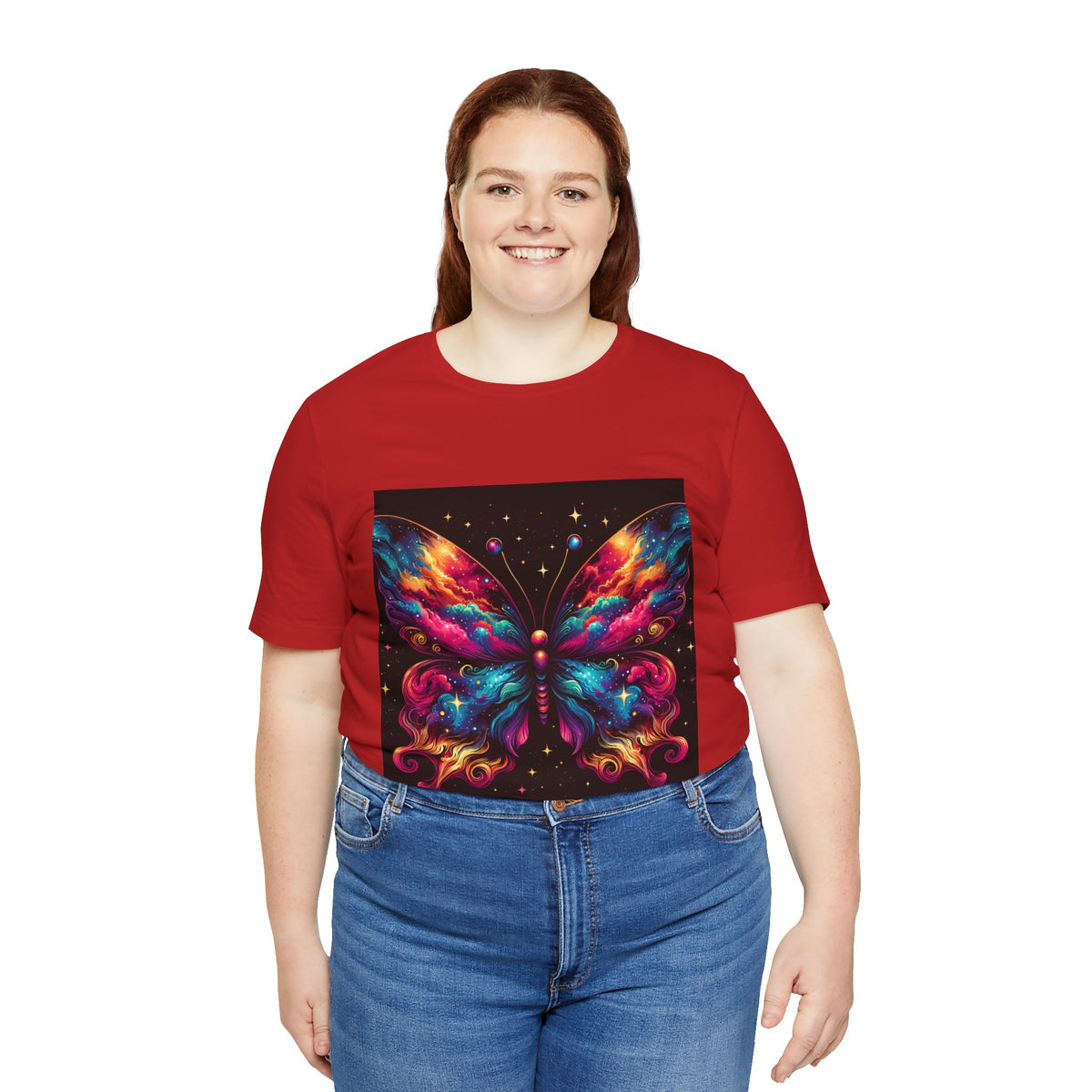 Vibrant Butterfly Art Tee | Colorful Graphic Top, Butterfly Lover