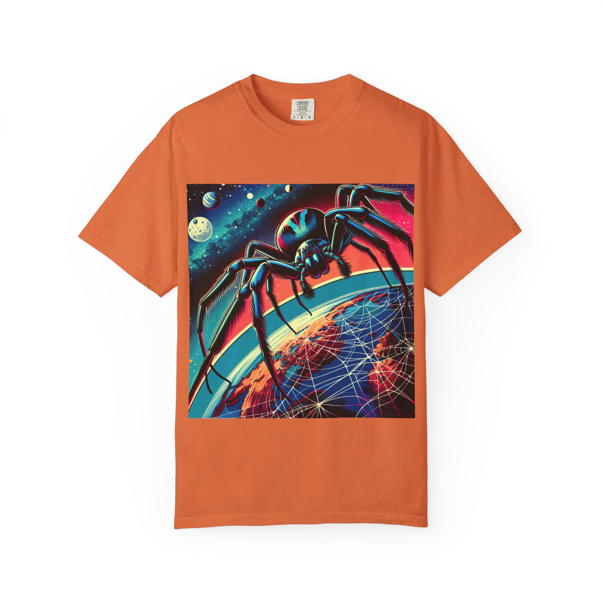 Cosmic Spider Graphic T-Shirt - Unisex Garment-Dyed Tee