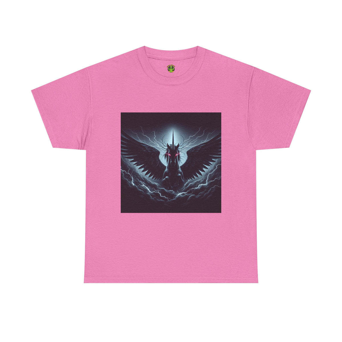 Dark Fantasy Heavy Cotton Tee with Pegasus Design