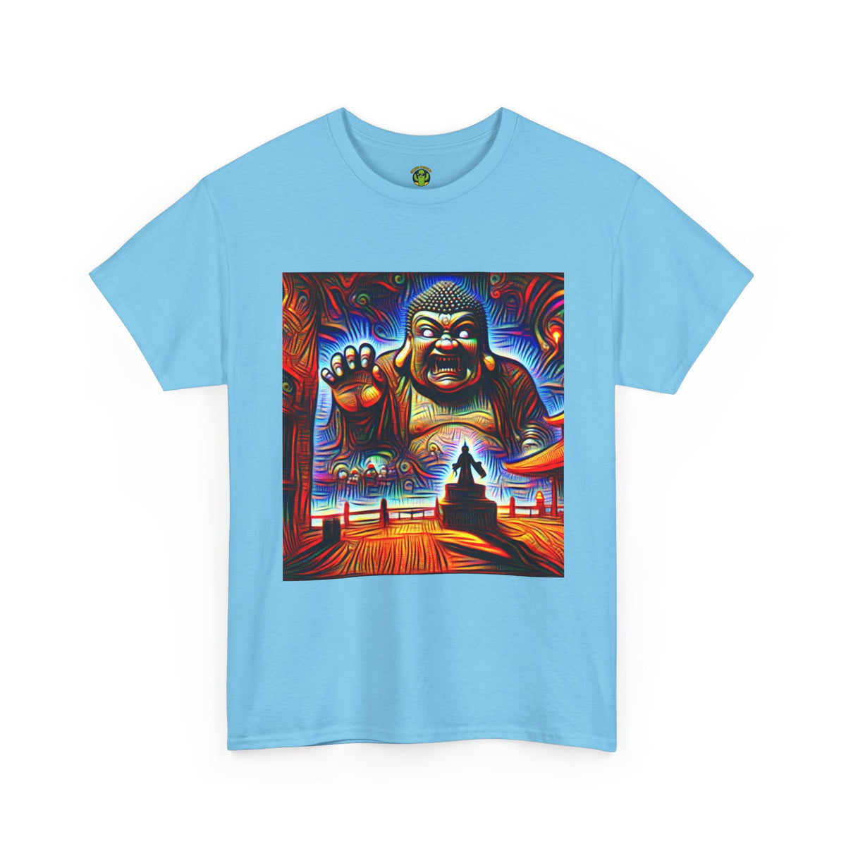 Colorful Buddha Tee, Spiritual T-Shirt, Mindfulness, Graphic Cotton