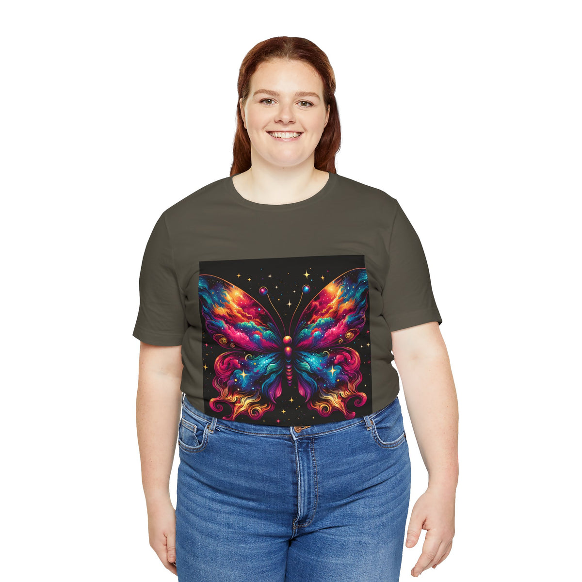 Vibrant Butterfly Art Tee | Colorful Graphic Top, Butterfly Lover