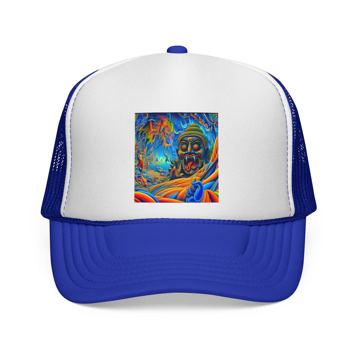 Vibrant Buddha Art Cap, Adjustable Snapback Hat, Cool Casual Style