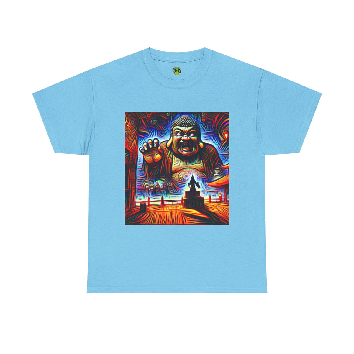 Colorful Buddha Tee, Spiritual T-Shirt, Mindfulness, Graphic Cotton