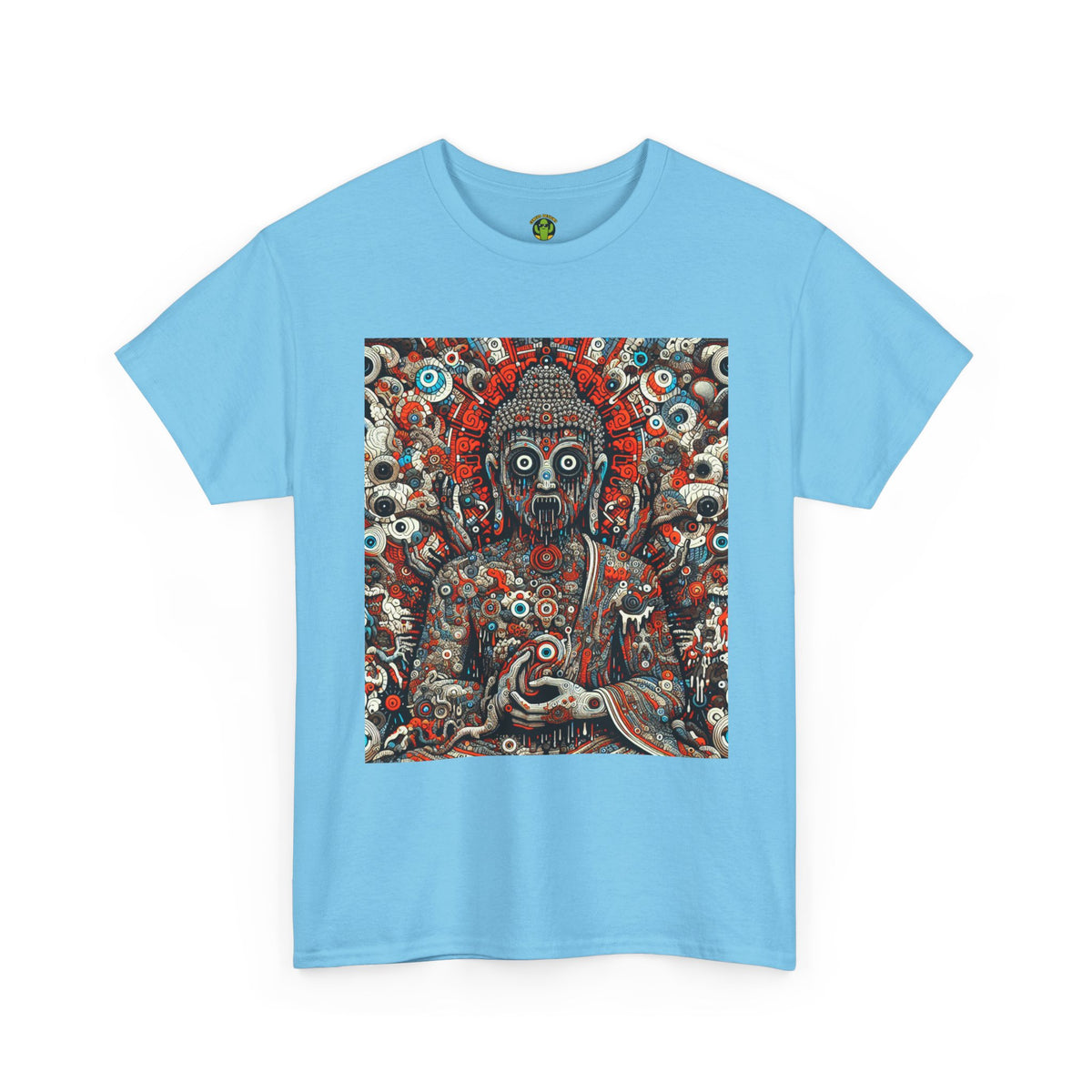 Buddha Art Heavy Cotton Tee - Spiritual, Meditation Shirt, Mindfulness Apparel