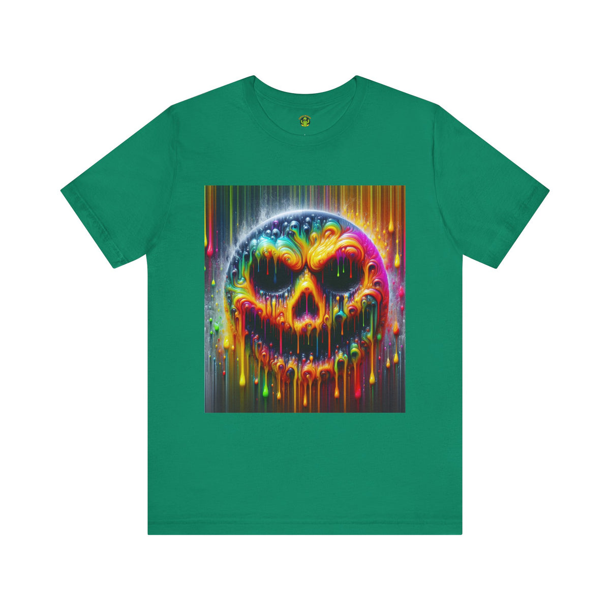 Psychedelic Skull Tee, Edgy Streetwear, Trendy Casual Wear