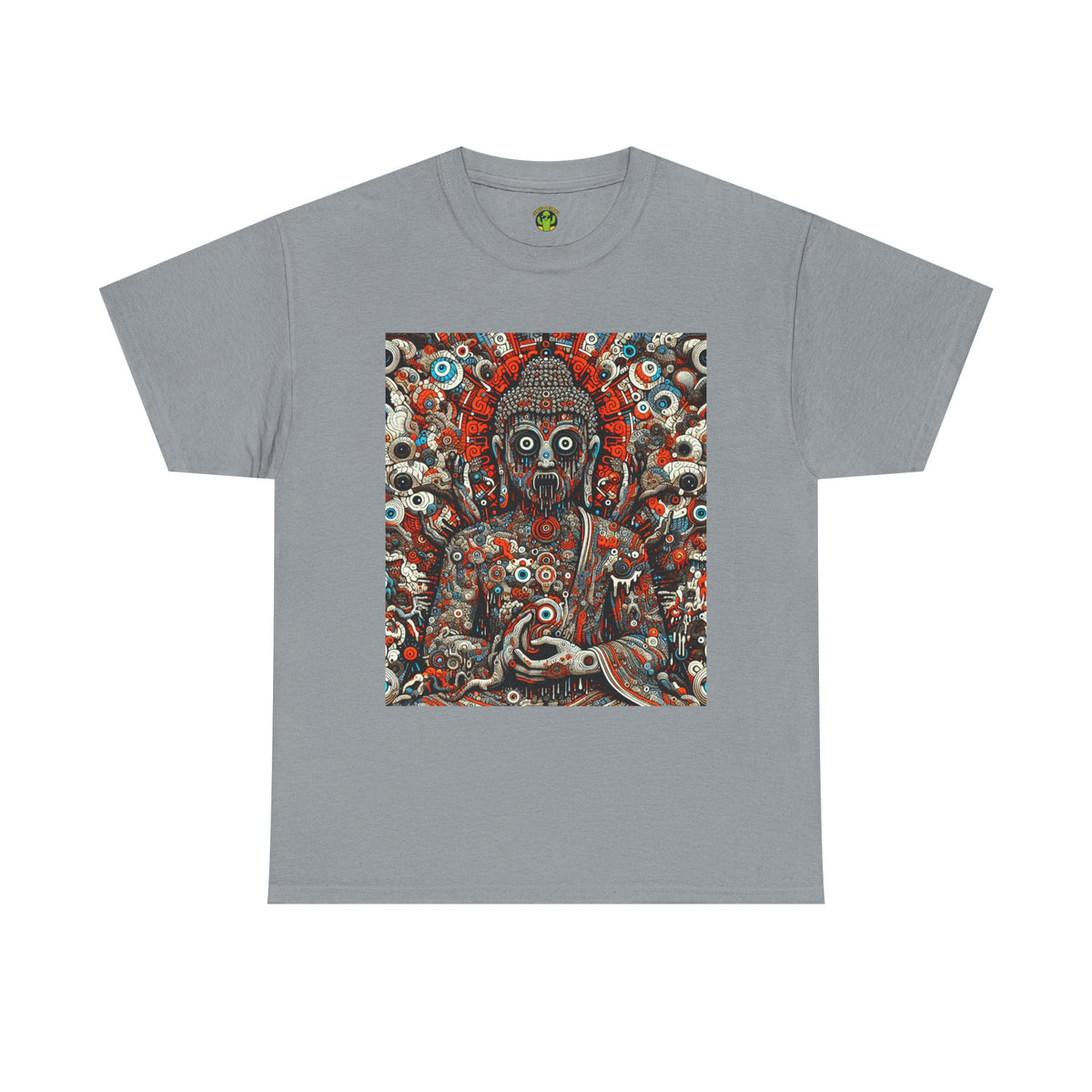 Buddha Art Heavy Cotton Tee - Spiritual, Meditation Shirt, Mindfulness Apparel