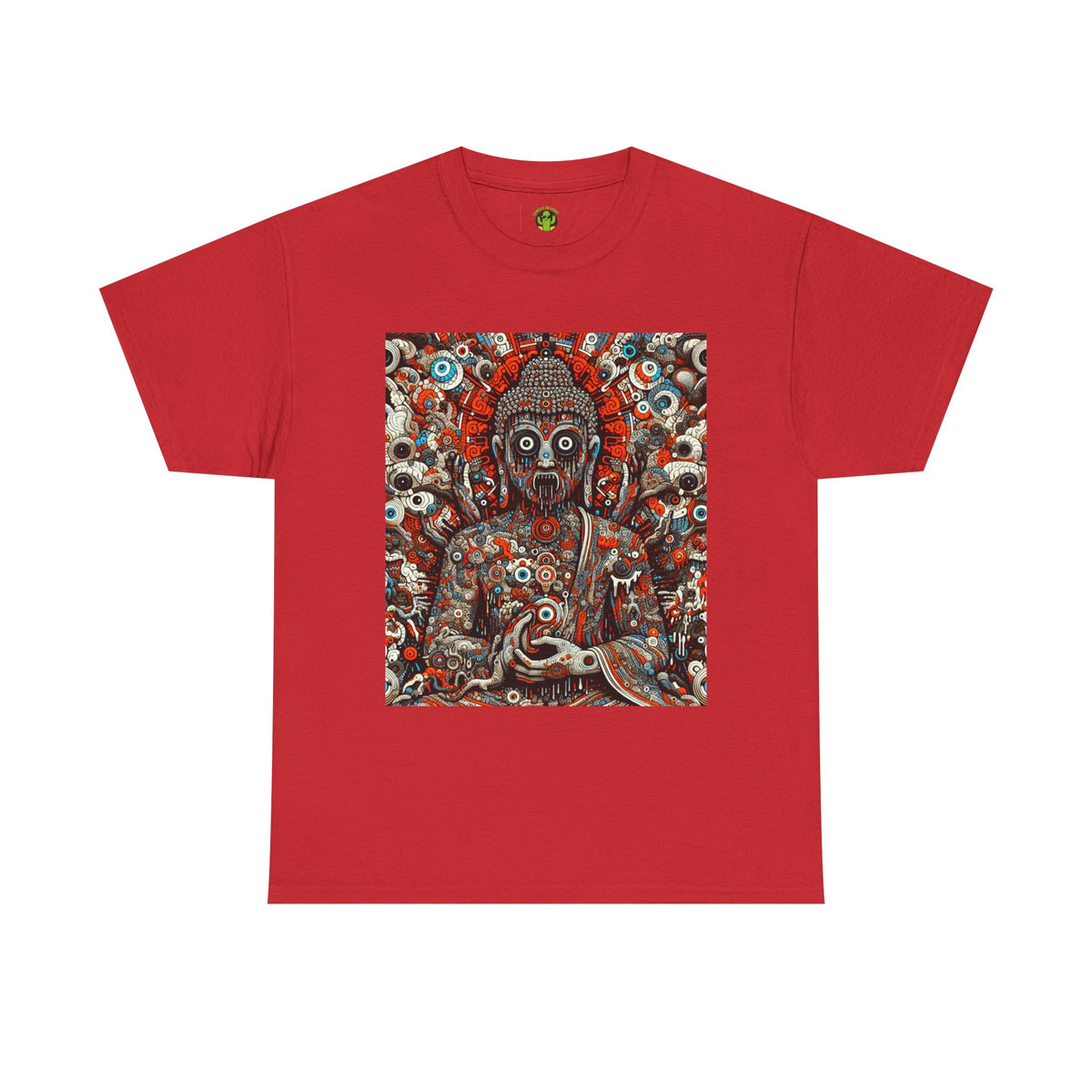 Buddha Art Heavy Cotton Tee - Spiritual, Meditation Shirt, Mindfulness Apparel
