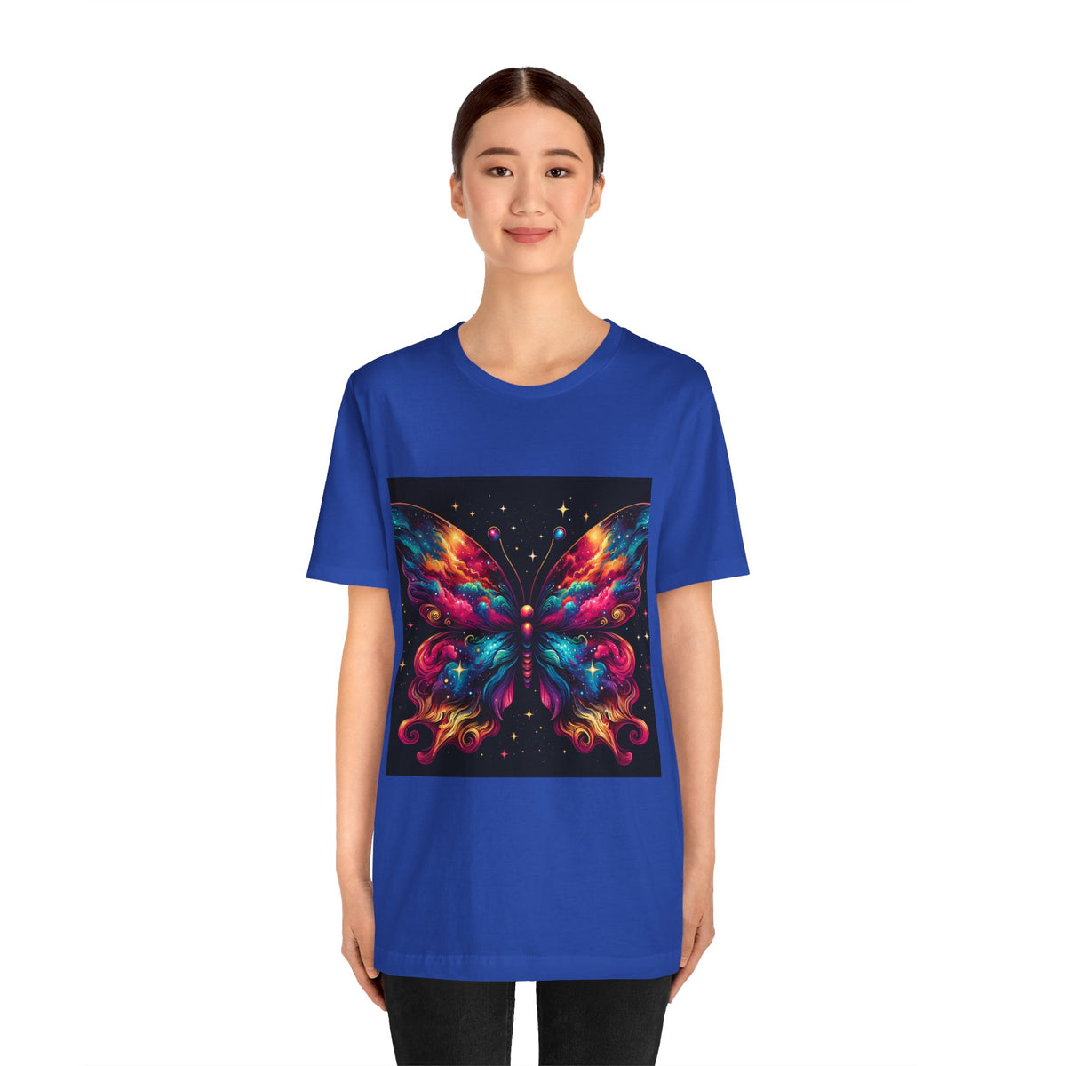 Vibrant Butterfly Art Tee | Colorful Graphic Top, Butterfly Lover