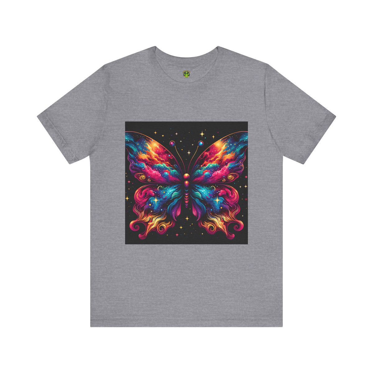 Vibrant Butterfly Art Tee | Colorful Graphic Top, Butterfly Lover