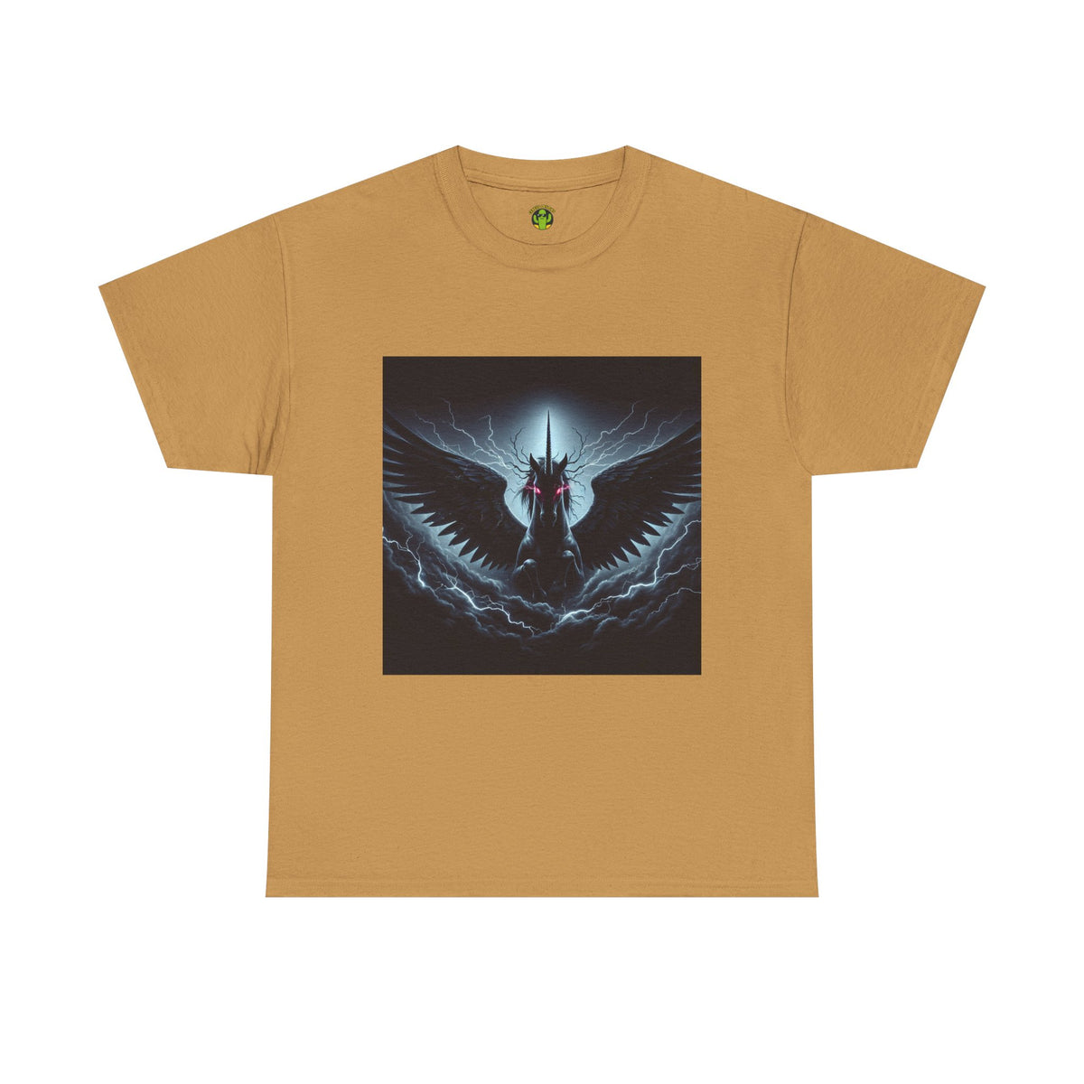 Dark Fantasy Heavy Cotton Tee with Pegasus Design