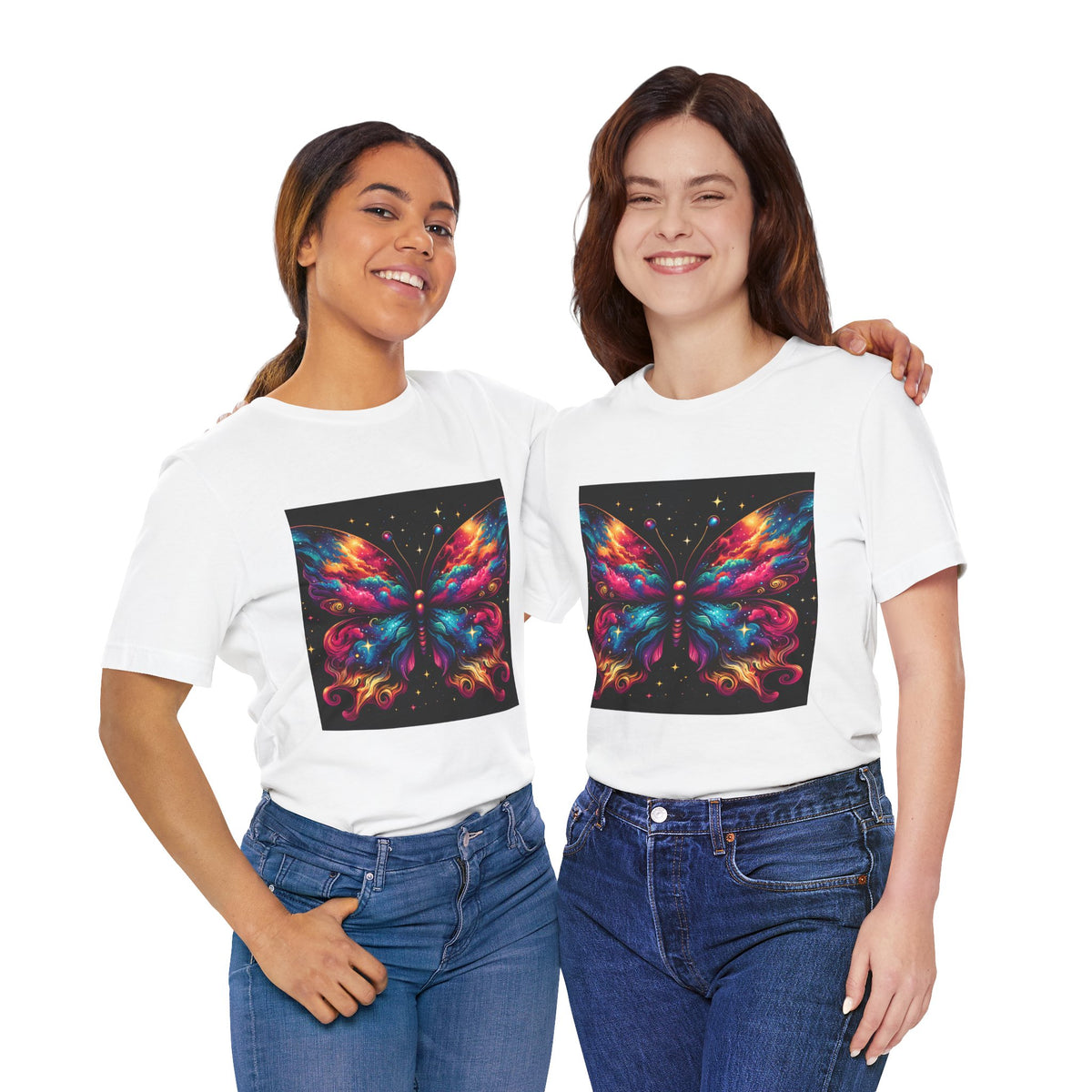 Vibrant Butterfly Art Tee | Colorful Graphic Top, Butterfly Lover