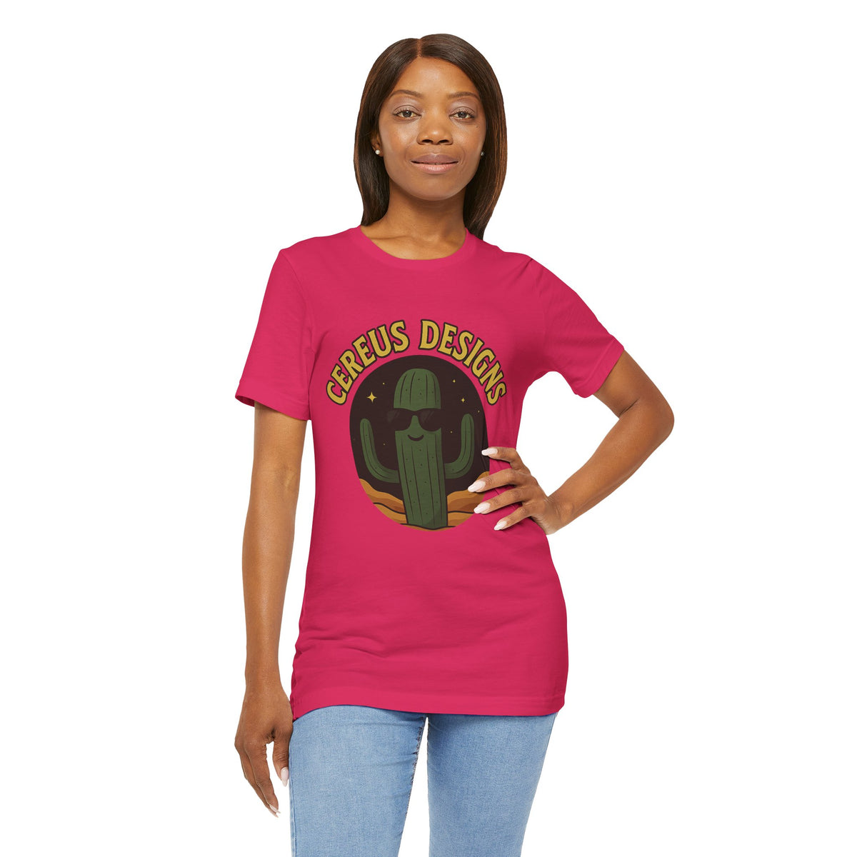 Cactus Vibes Tee - Unisex Jersey Short Sleeve T-Shirt, Let's Get Cereus Shirt, Cactus Lover Gift, Summer Fashion, Fun Graphic Tee