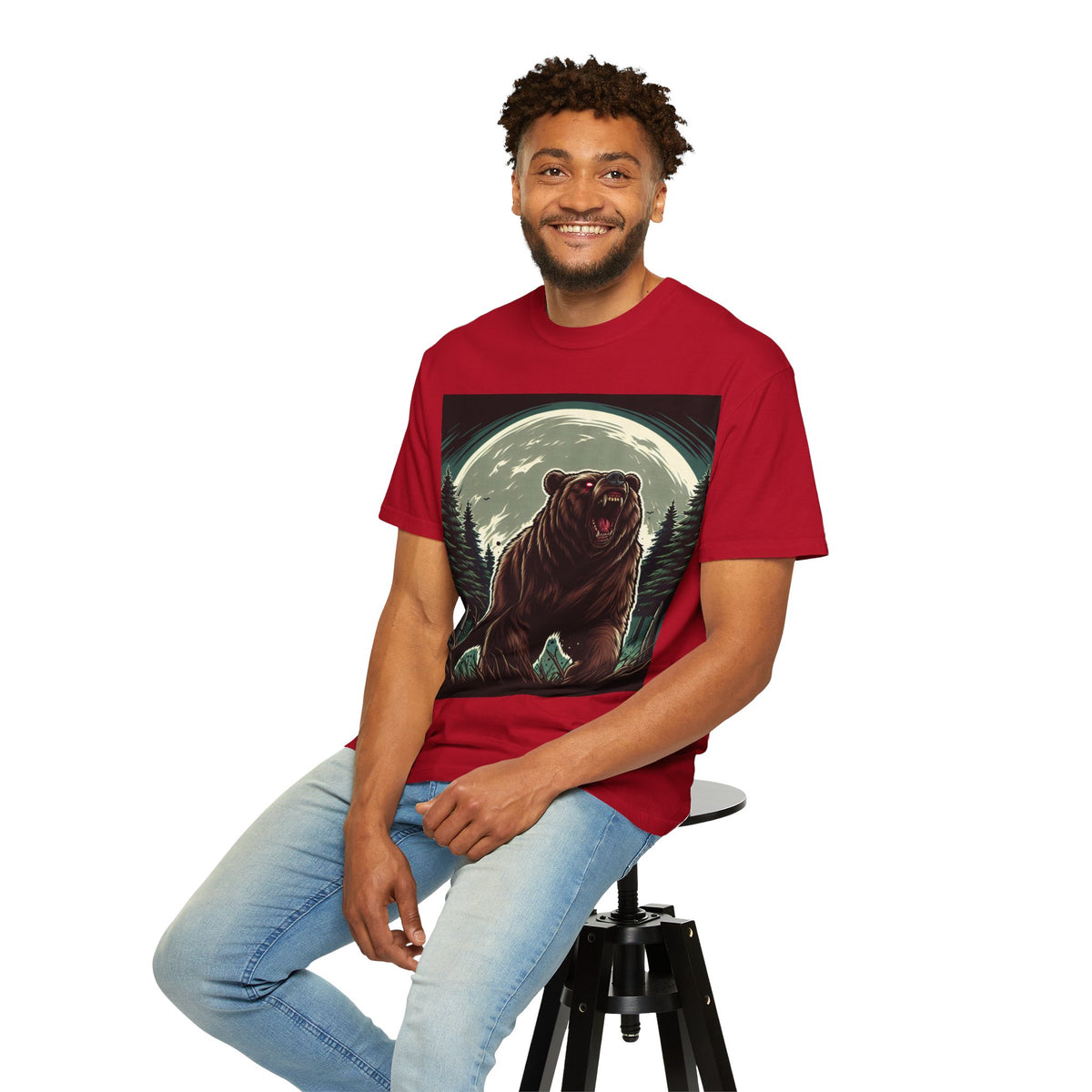 Unisex Bear Graphic T-shirt - Nature Lover's Shirt for Outdoor Adventures