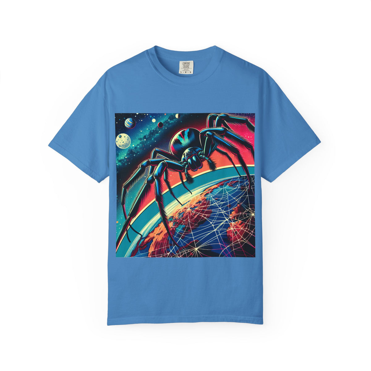 Cosmic Spider Graphic T-Shirt - Unisex Garment-Dyed Tee