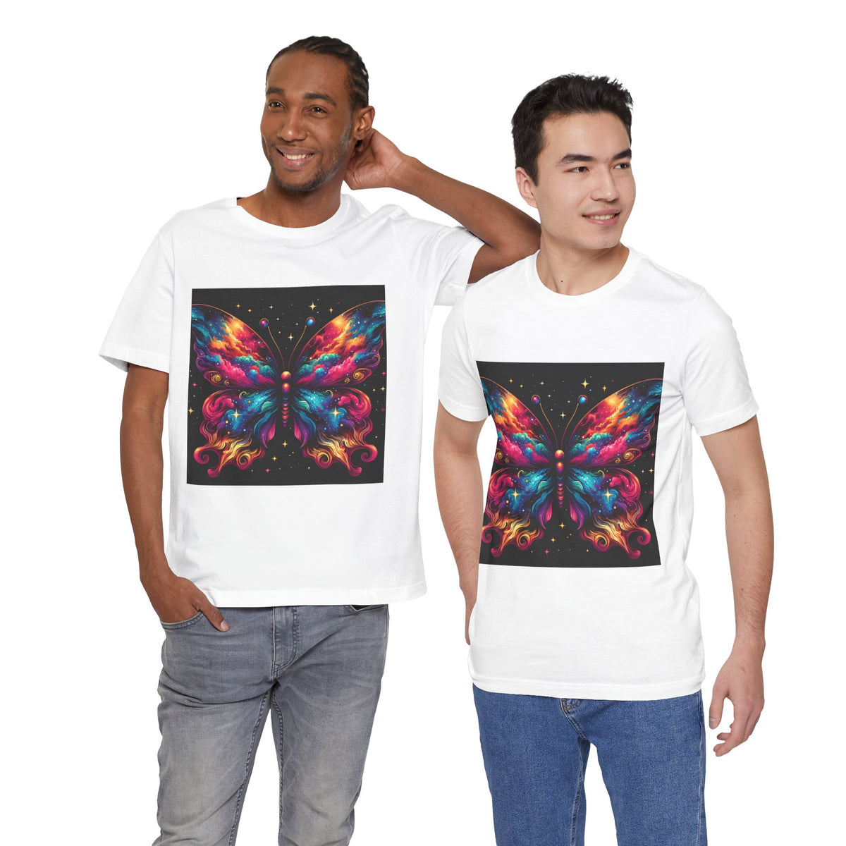 Vibrant Butterfly Art Tee | Colorful Graphic Top, Butterfly Lover
