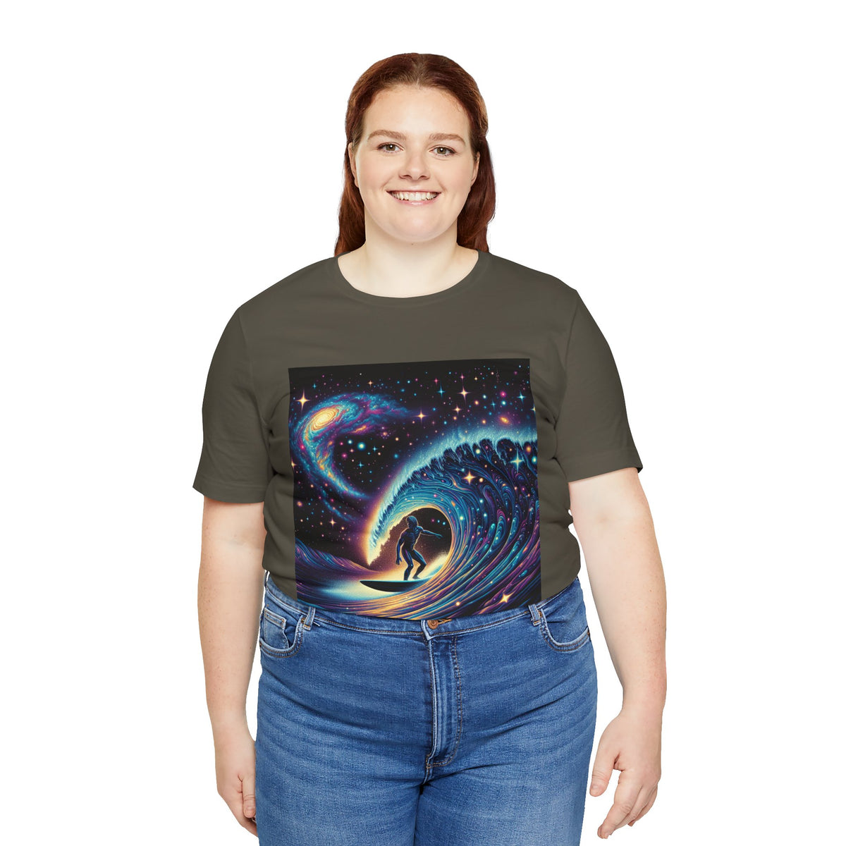 Cosmic Wave Tee Graphic Tee, Galaxy Art T-Shirt