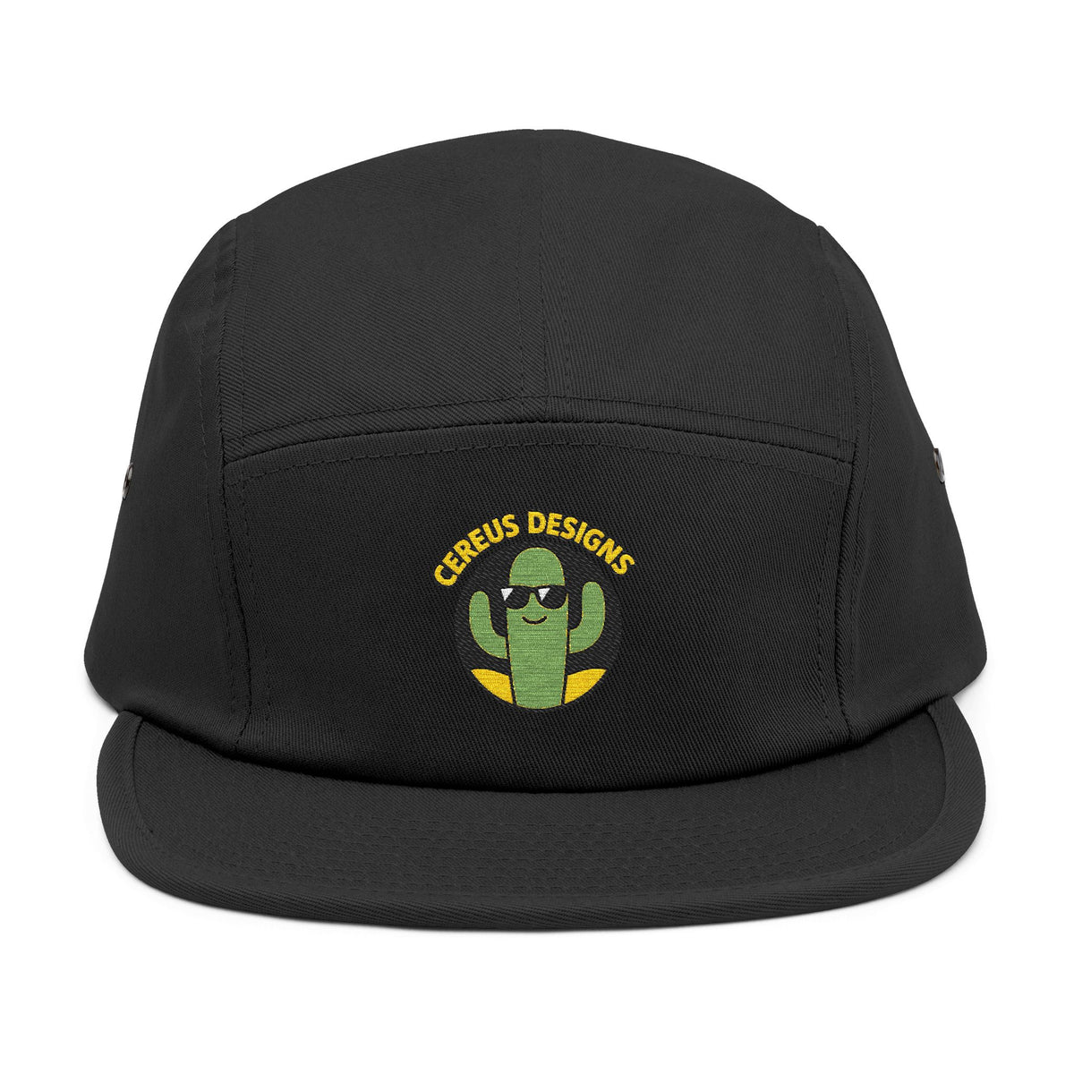 Cereus Designs Stylish Embroidered 5 Panel Cap - Trendy Headwear for Casual Outings, Outdoor Adventures, and Gift Giving
