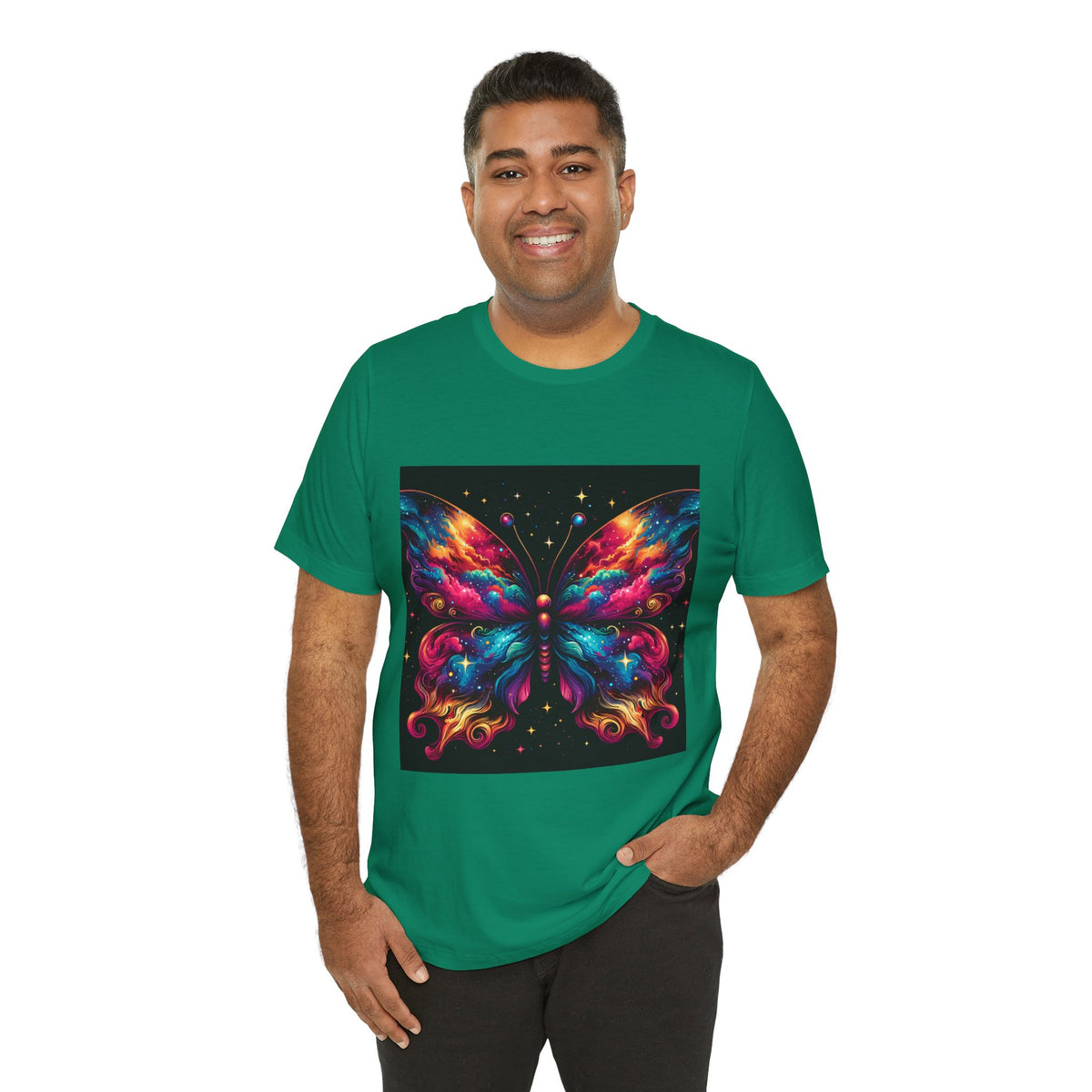 Vibrant Butterfly Art Tee | Colorful Graphic Top, Butterfly Lover