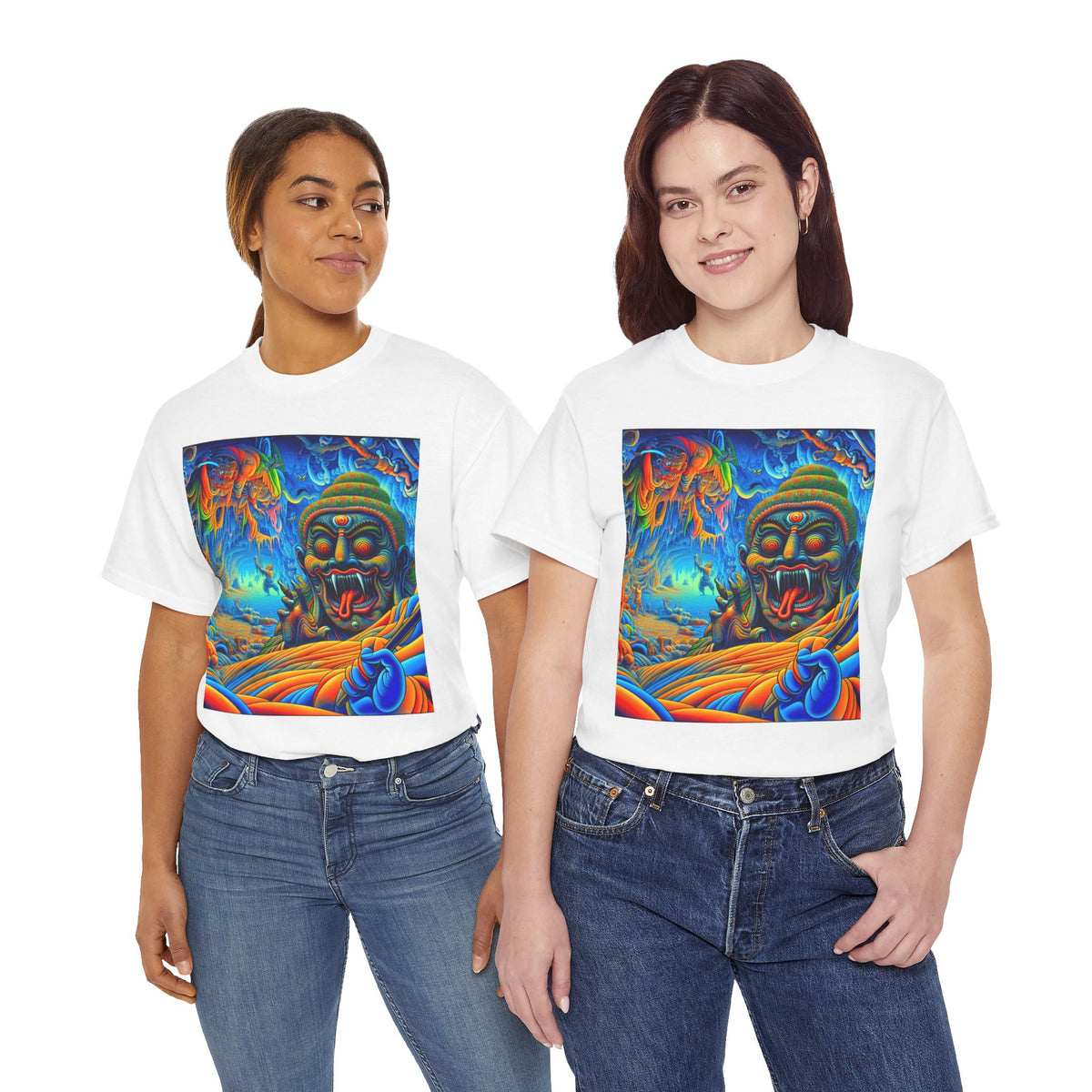 Vibrant Graphic Tee with Unique Art, Casual Wear, Gift for Art Lovers