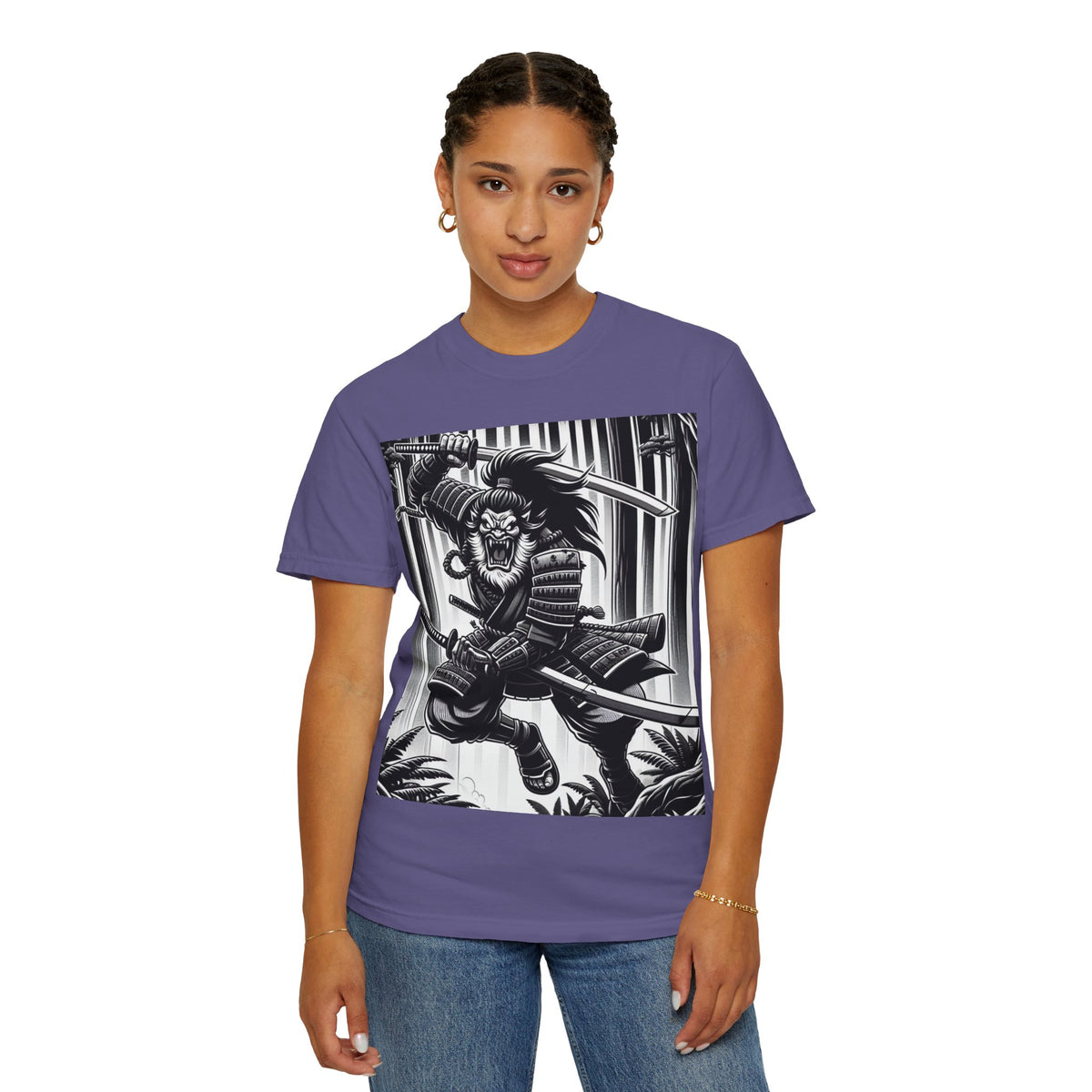 Samurai Graphic T-Shirt - Cotton Tee for Anime Lovers