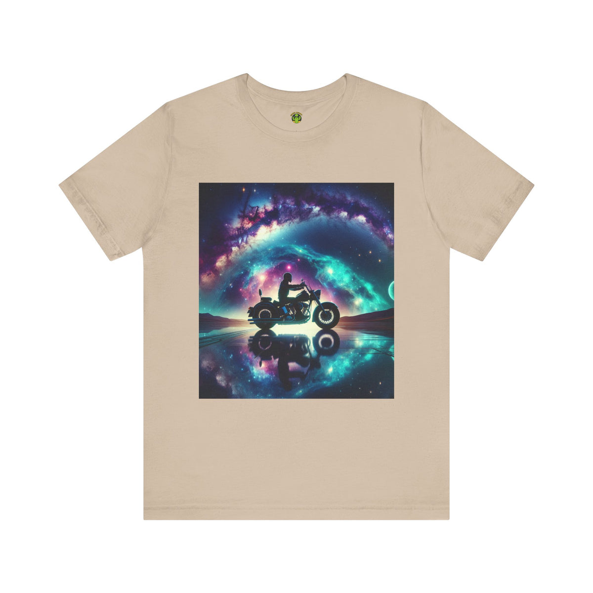 Galactic Biker Tee: Cosmic Shirt, Trendy Apparel