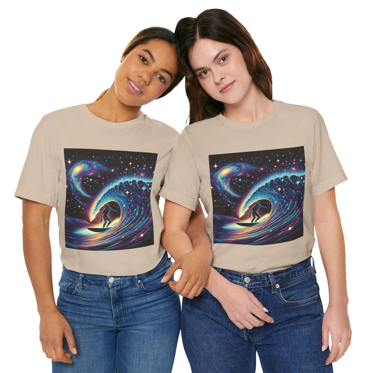 Cosmic Wave Tee Graphic Tee, Galaxy Art T-Shirt