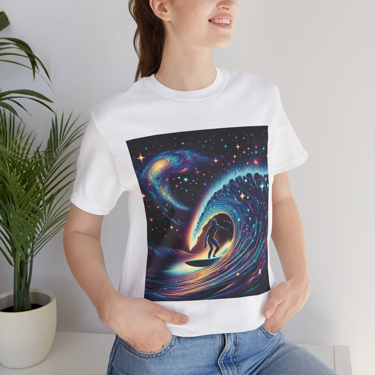 Cosmic Wave Tee Graphic Tee, Galaxy Art T-Shirt
