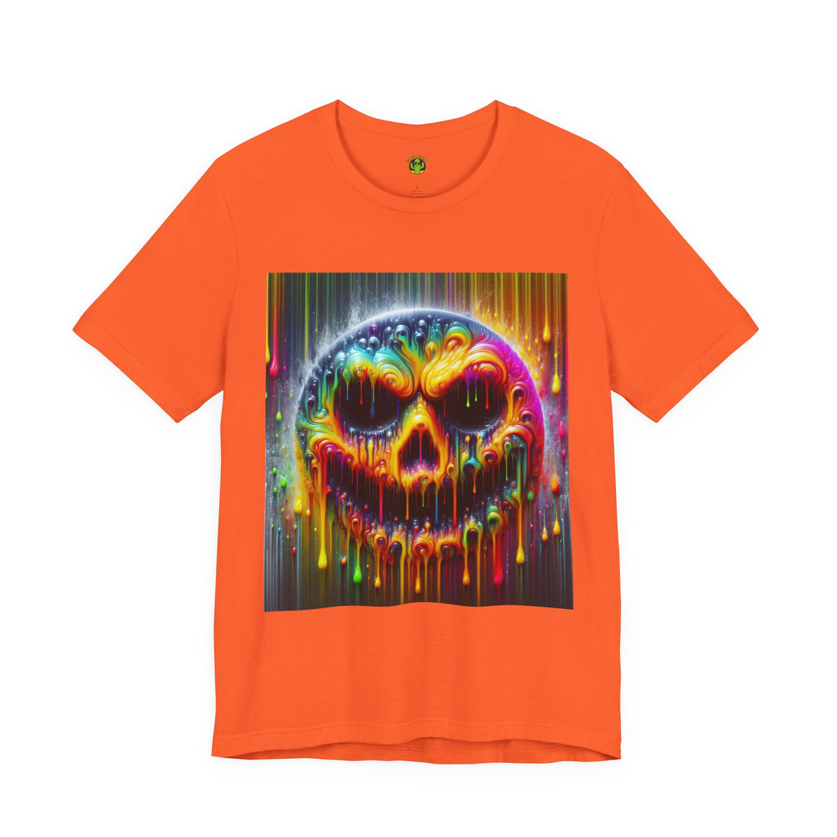 Psychedelic Skull Tee, Edgy Streetwear, Trendy Casual Wear