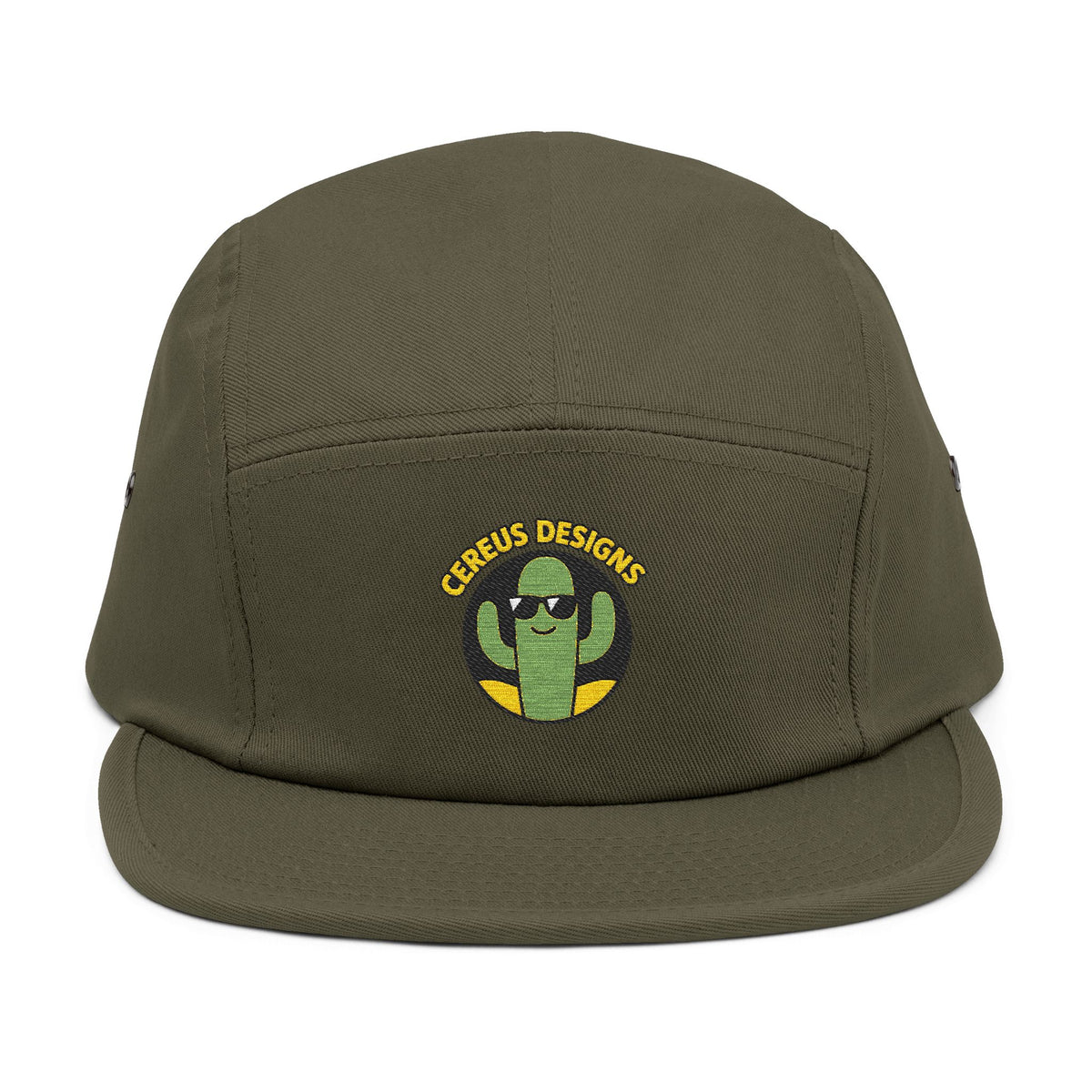 Cereus Designs Stylish Embroidered 5 Panel Cap - Trendy Headwear for Casual Outings, Outdoor Adventures, and Gift Giving